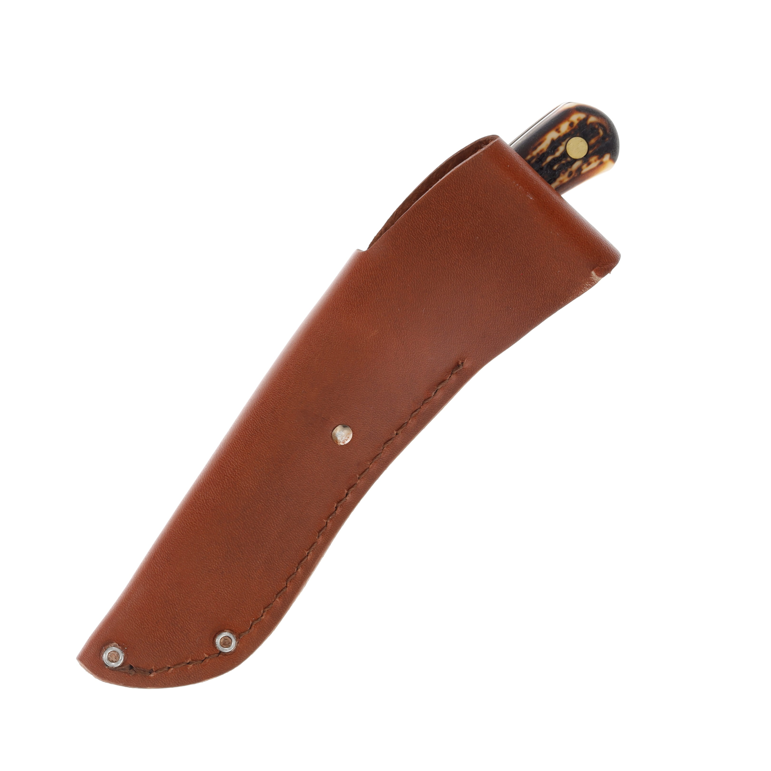 Bear & Son Stag Delrin Bird-Trout Fixed Blade Knife Taper Ground Trailing Point BR751CP View 4