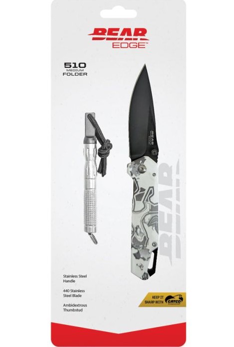 Bear & Son Bear Edge True Timber Tundra Camo Folder and Firestarter BR71835 View 5