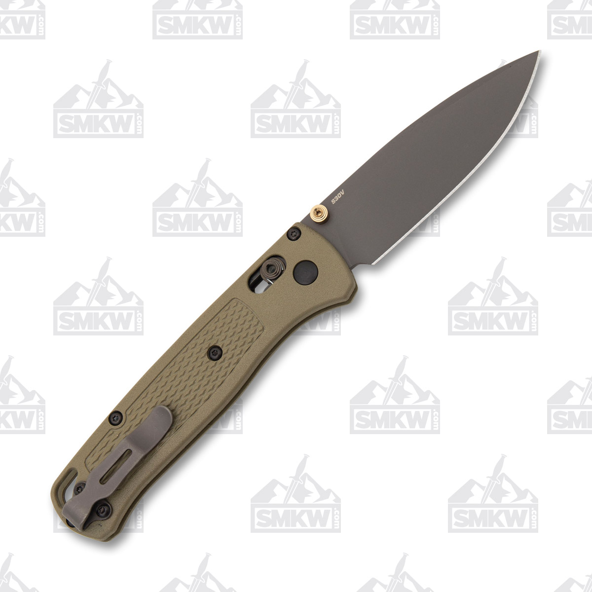 Benchmade Bugout AXIS Ranger Green Folding Knife 3.24in Smoked Gray Blade BM535GRY1 View 3