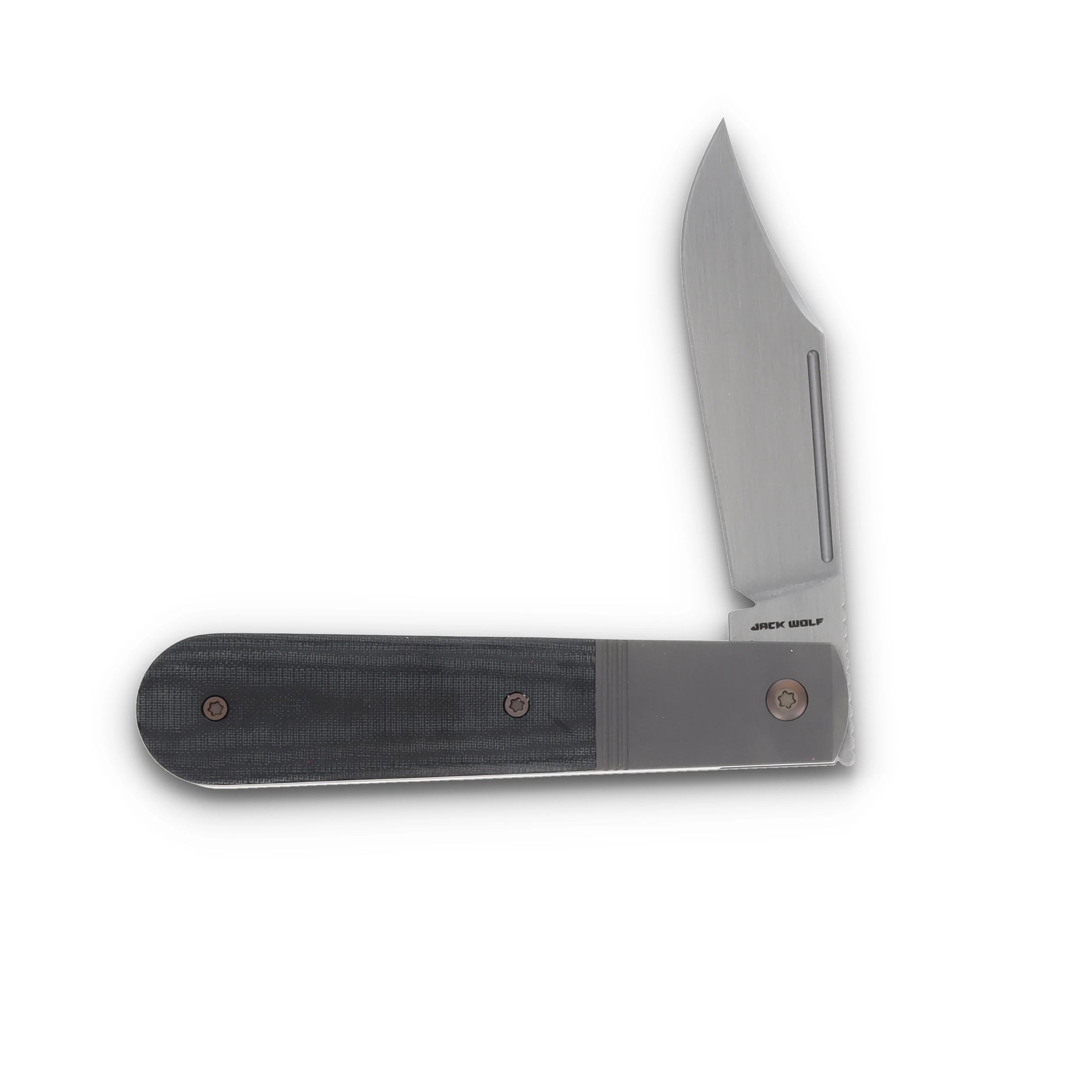 Jack Wolf Primo Jack Barlow Folding Knife Black Linen Micarta PRIMO-01-LIN-MIC-BLK View 3