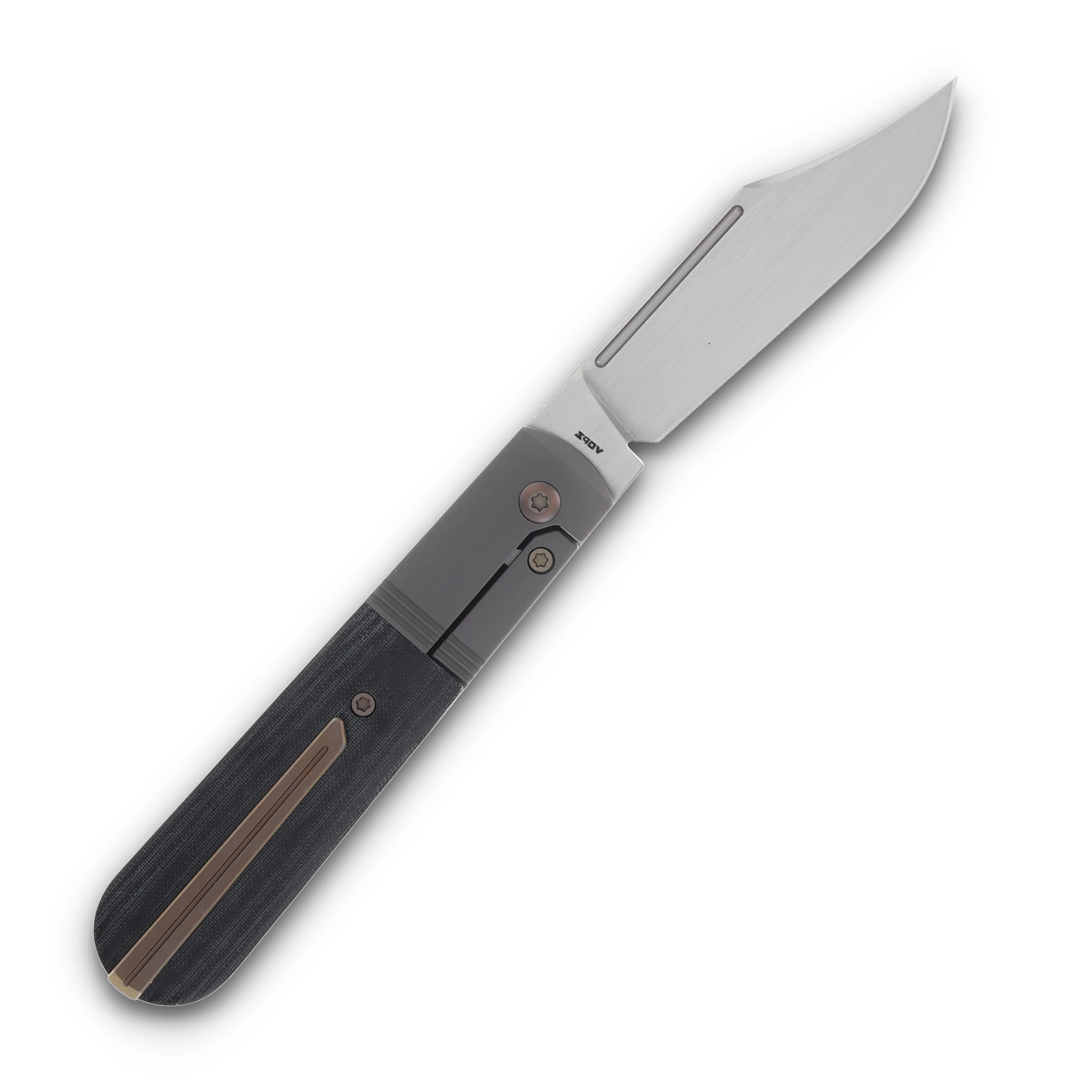 Jack Wolf Primo Jack Barlow Folding Knife Black Linen Micarta PRIMO-01-LIN-MIC-BLK View 2