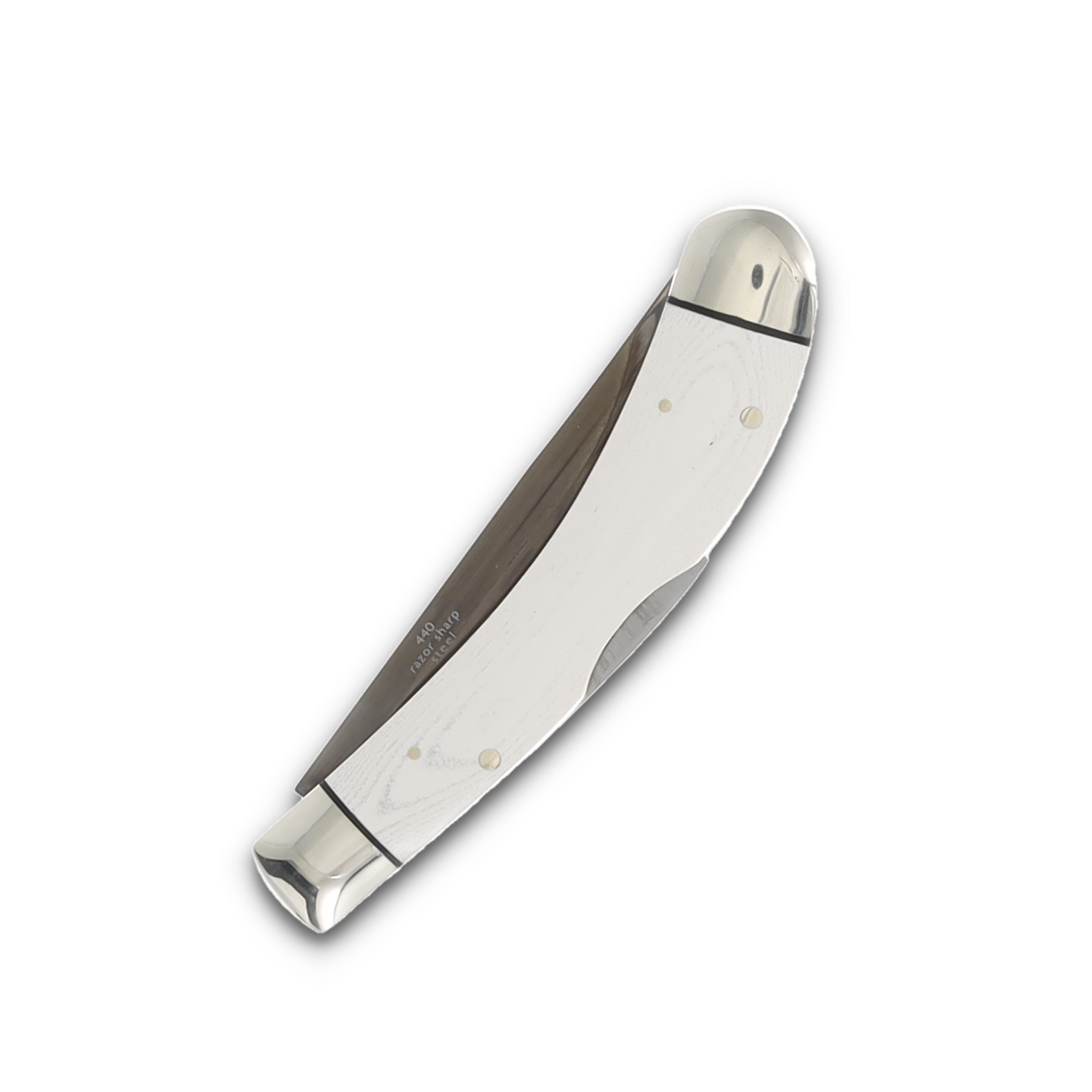 Rough Rider Tuxedo Series White Micarta Bow Trapper Folding Knife RR2665 View 5