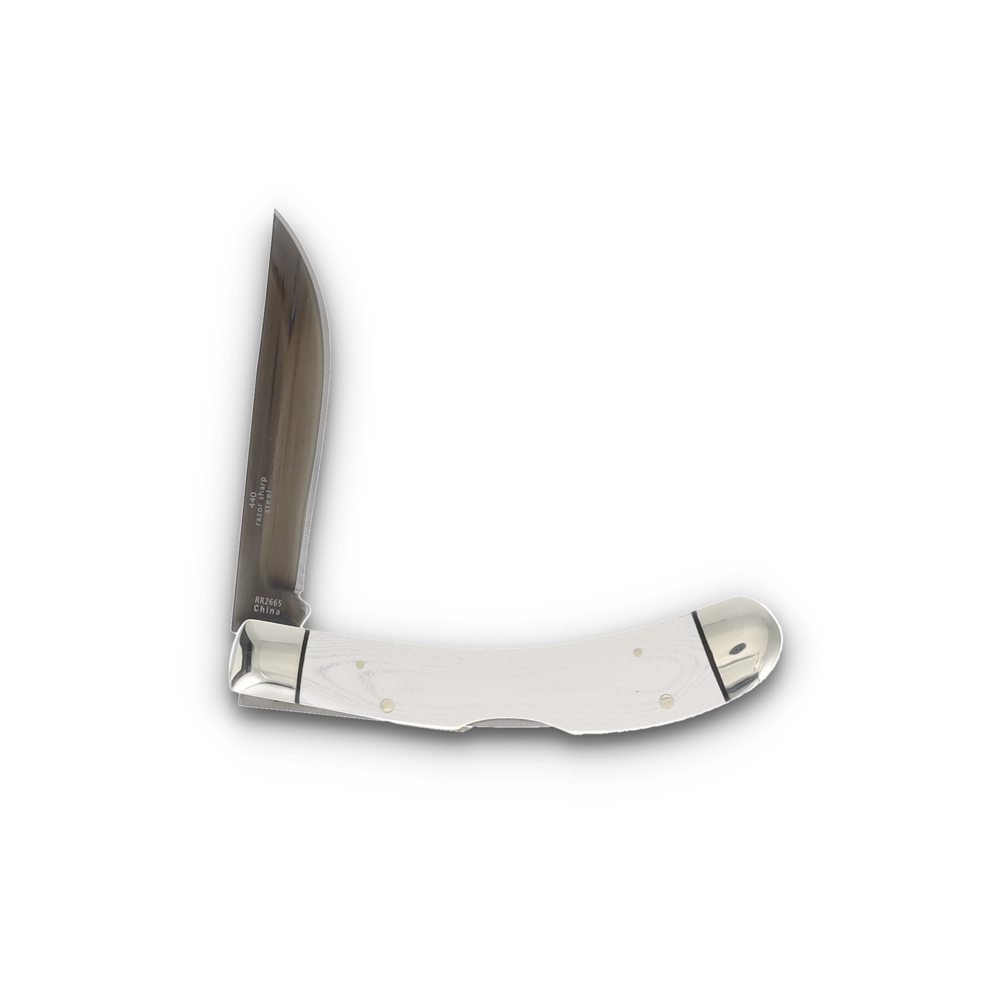 Rough Rider Tuxedo Series White Micarta Bow Trapper Folding Knife RR2665 View 4