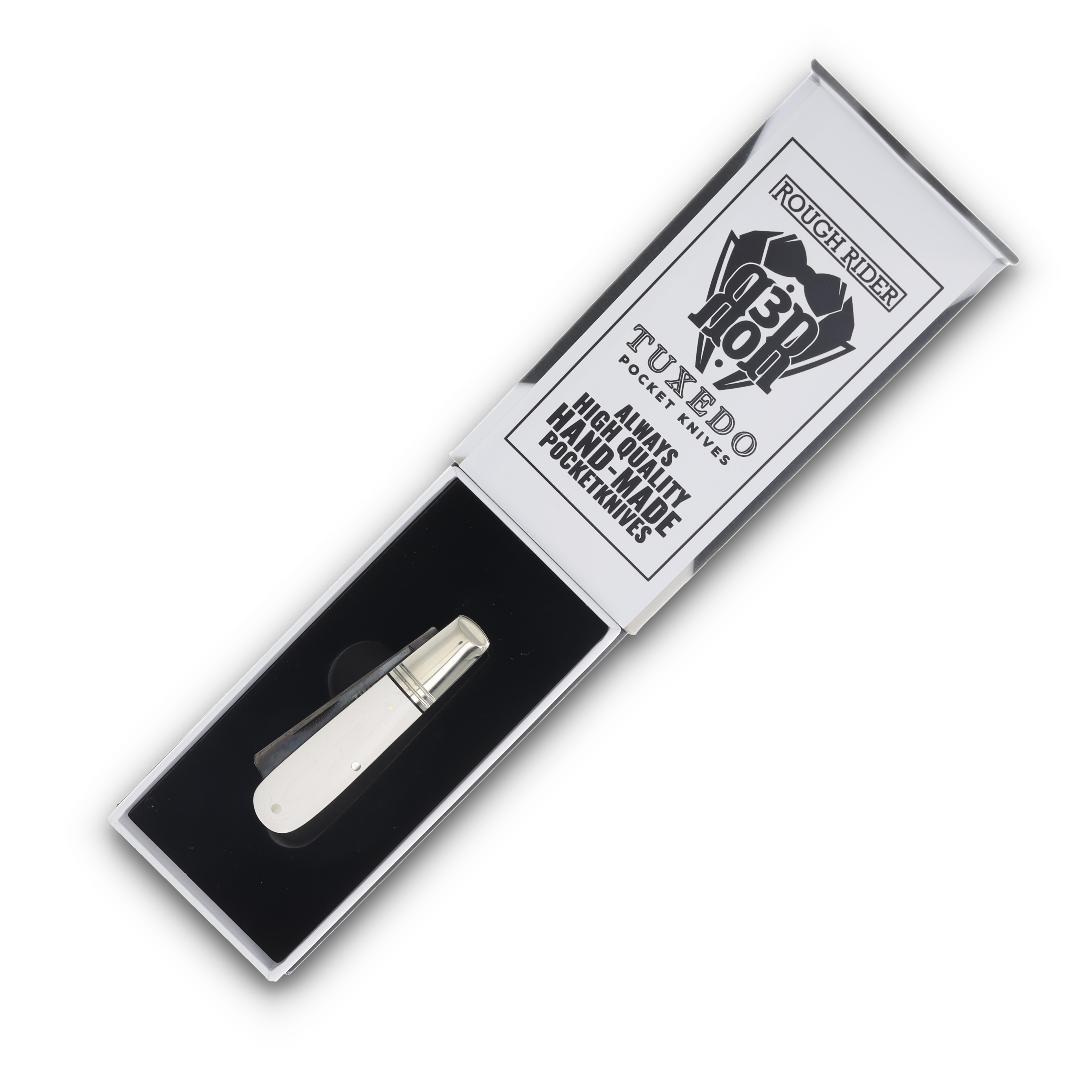 Rough Rider Tuxedo Series White Micarta Razor Barlow Folding Knife RR2666 View 7