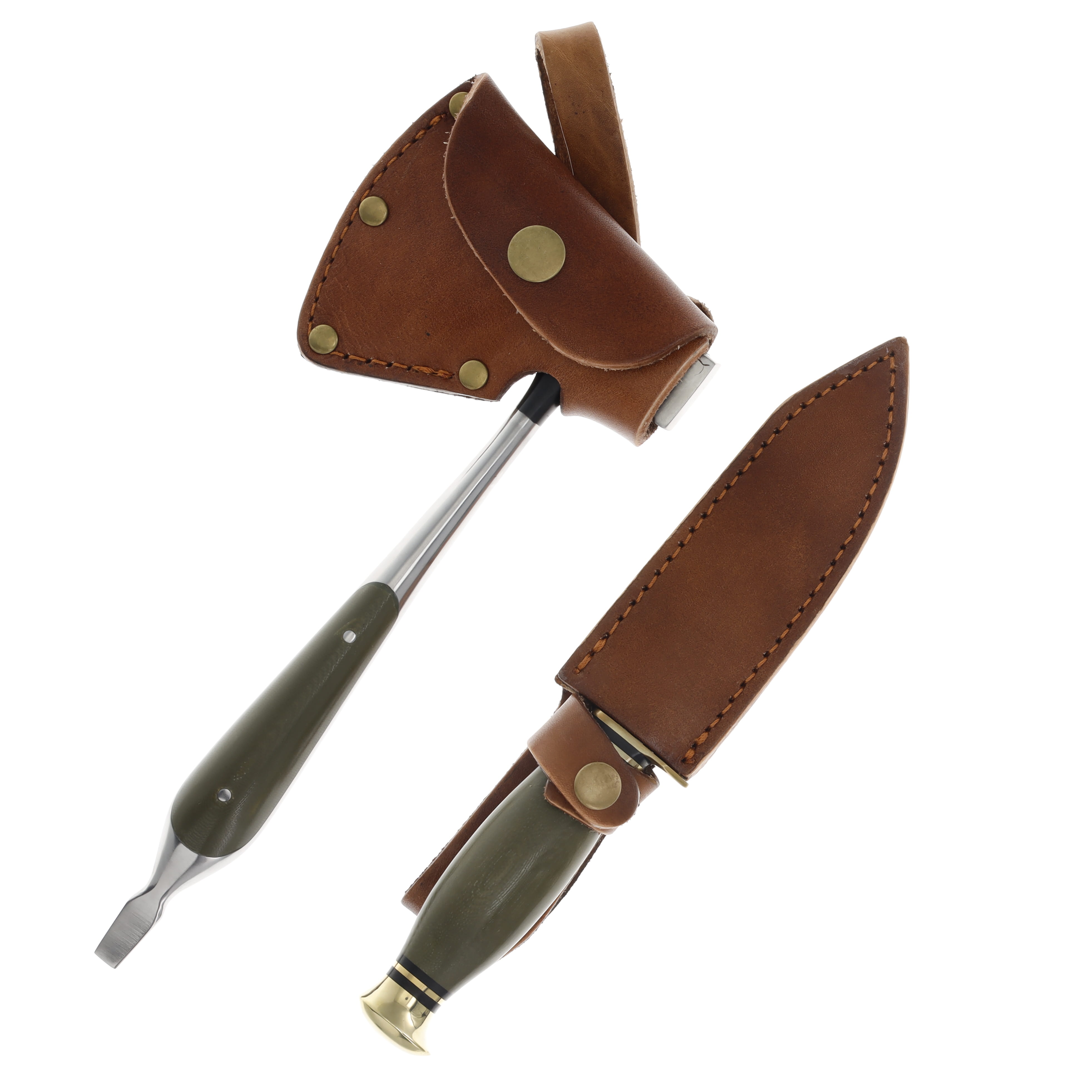 Marble's Green Micarta Hunter Combo MR728 View 3