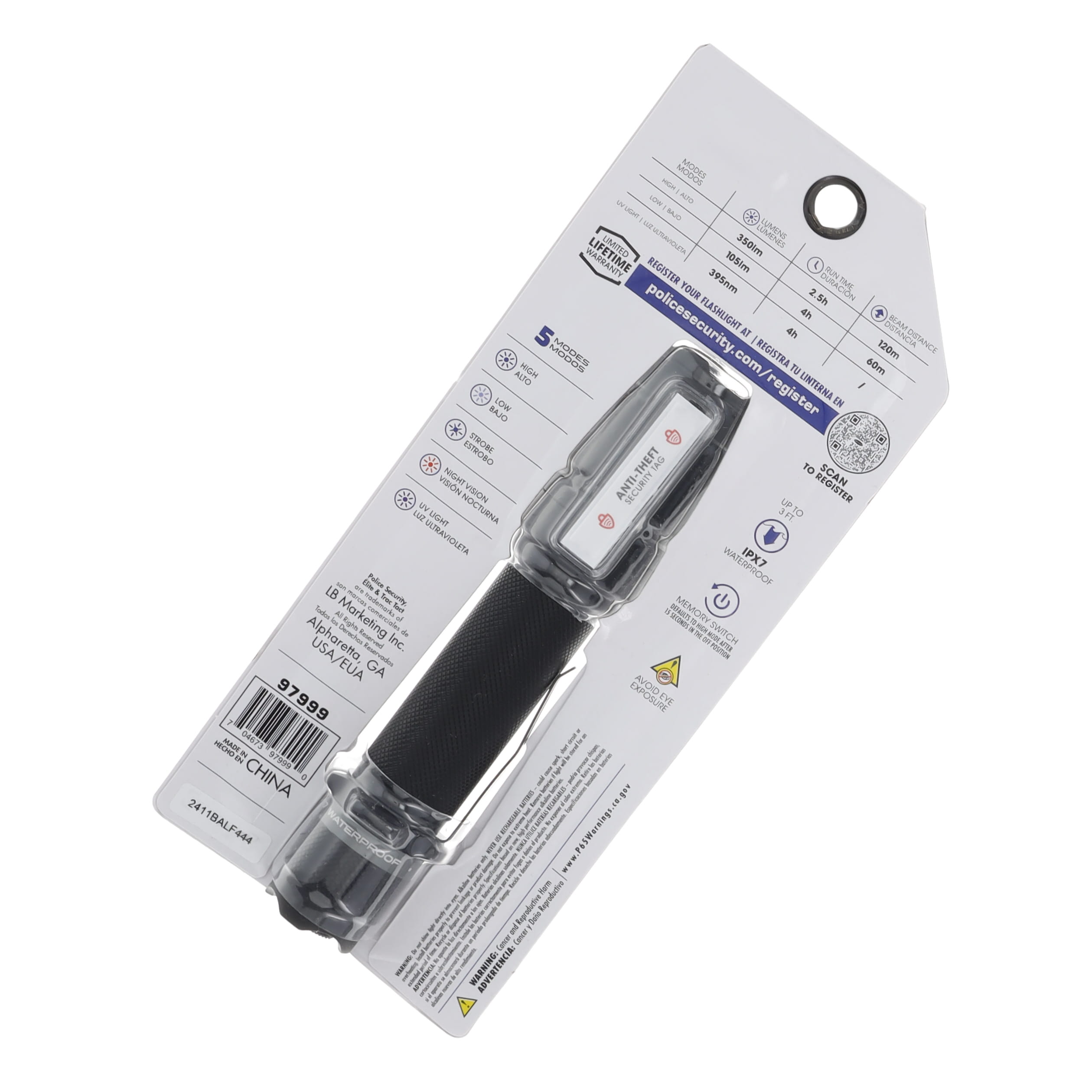 Police Security Trac Tact 2AA Tactical 350 Lumens 97999 View 3