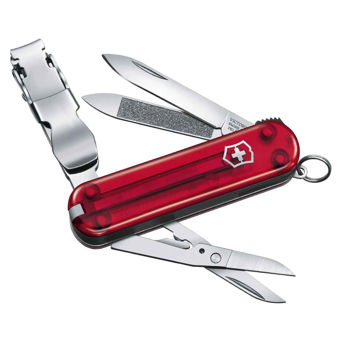 Victorinox Nail Clip 580 Ruby Swiss Army Knife-Ruby Cellidor Box V6463T View 1