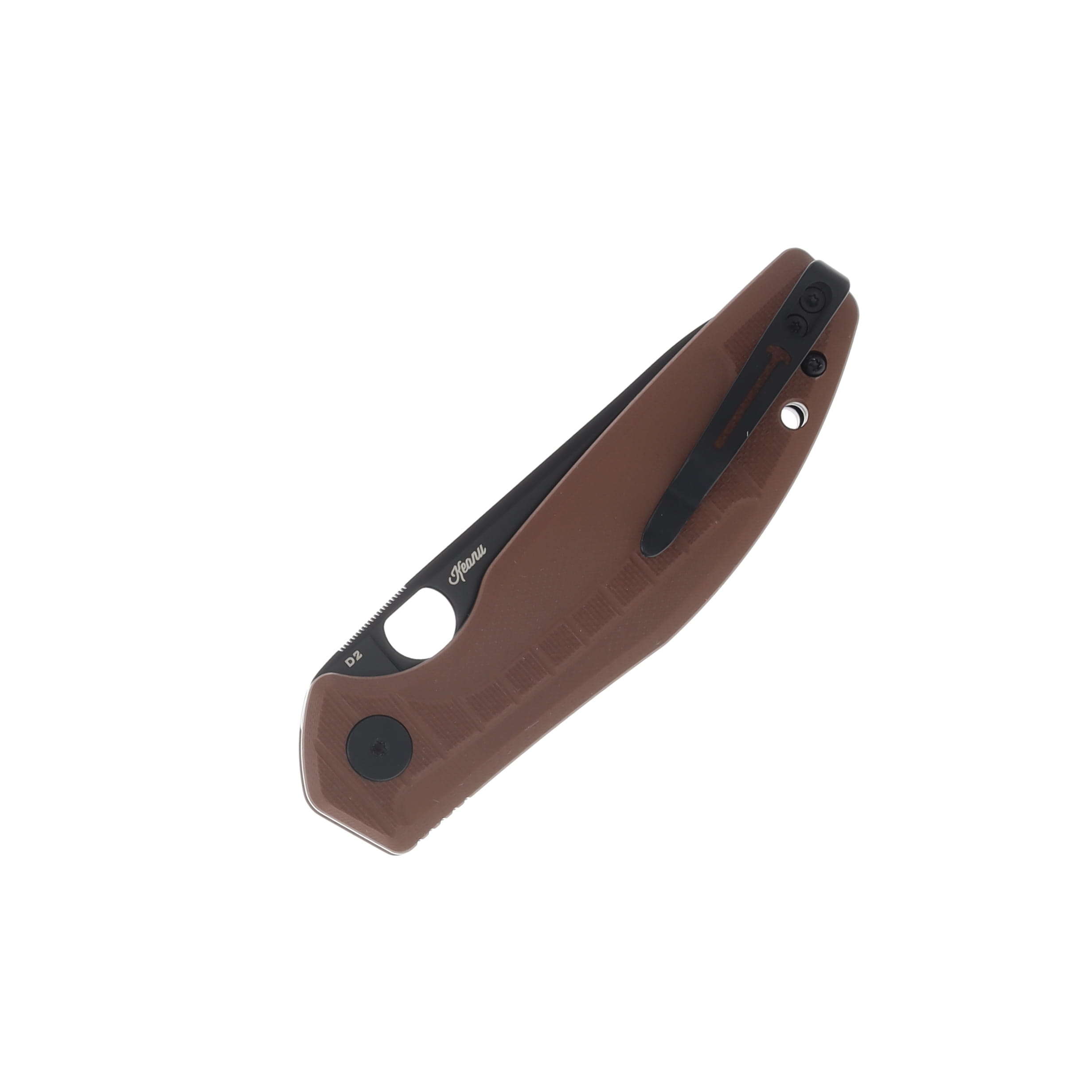 Bestechman Angry Owl Folding Knife PVD Drop Point D2/Brown G-10 BMK12D-2 View 2