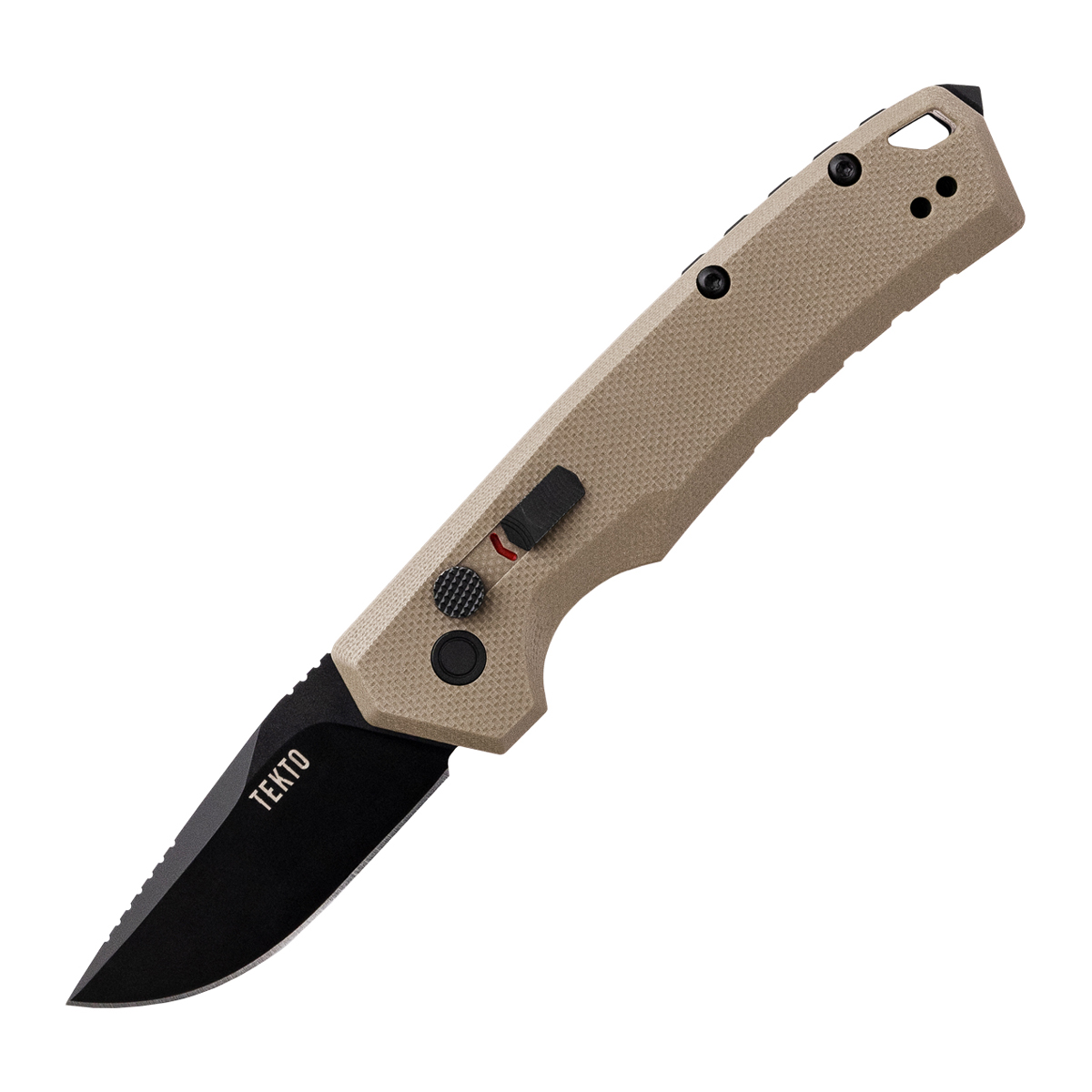 Tekto A3 Delta Mini OTS Auto Knife Desert G10 1.9in Black Plain Drop Point AUTKA3S-G1DS-D2BK1-A1 View 1