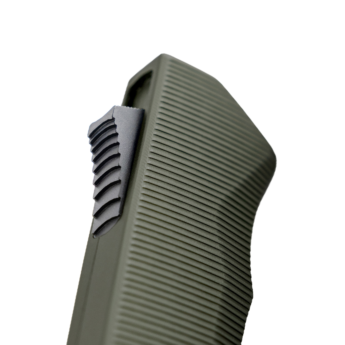Tekto A5 Spry OTF Auto Knife OD Green Aluminum 3.5in Black Plain Drop Point Blade AUTKA5R-T6OD-S35BK1-A1 View 4