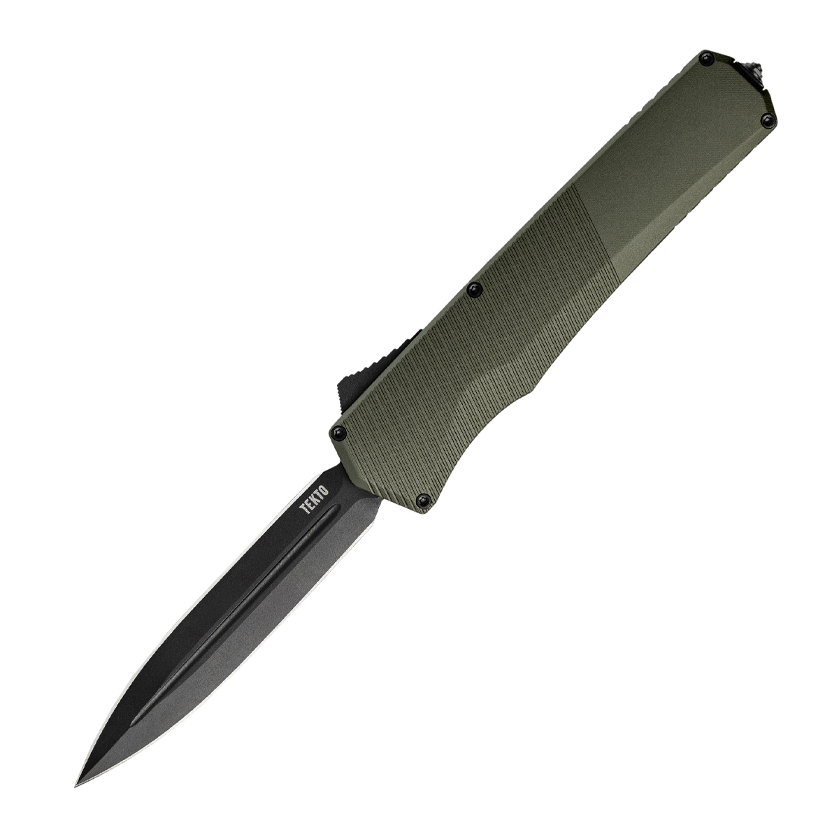 Tekto A5 Spry OTF Automatic Knife Black S35VN Dagger/OD Green AUTKA5R-T6OD-S35BK3-A1 View 1