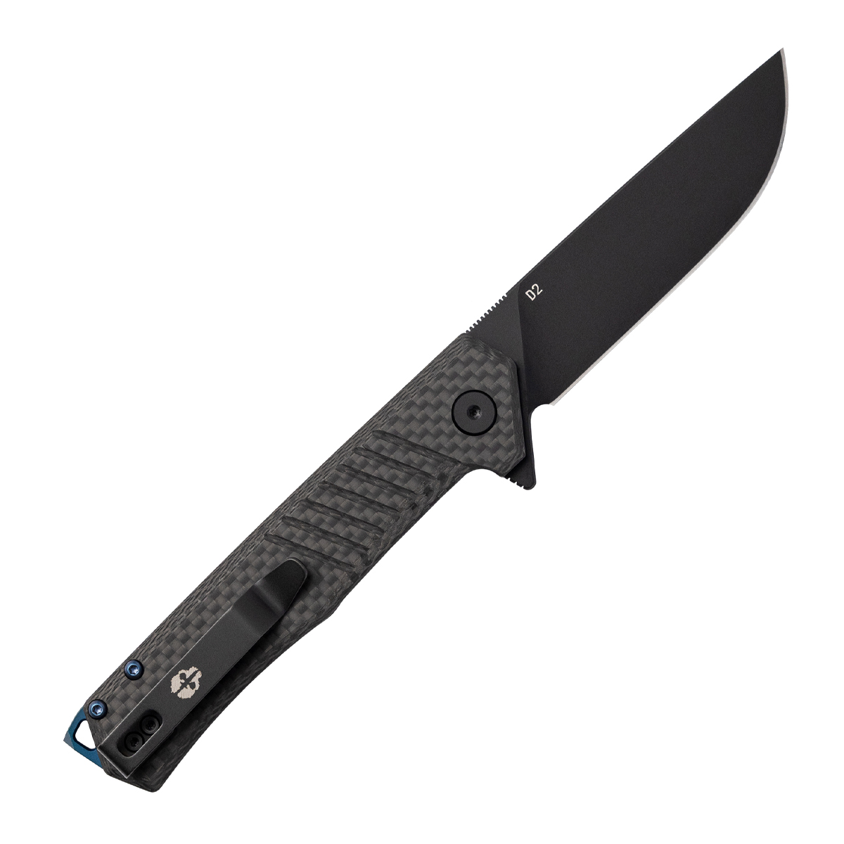 Tekto F1 Alpha Linerlock Folding Knife Blackout D2/Carbon Fiber TKF1R-CFBK-D2BK1-A2 View 2