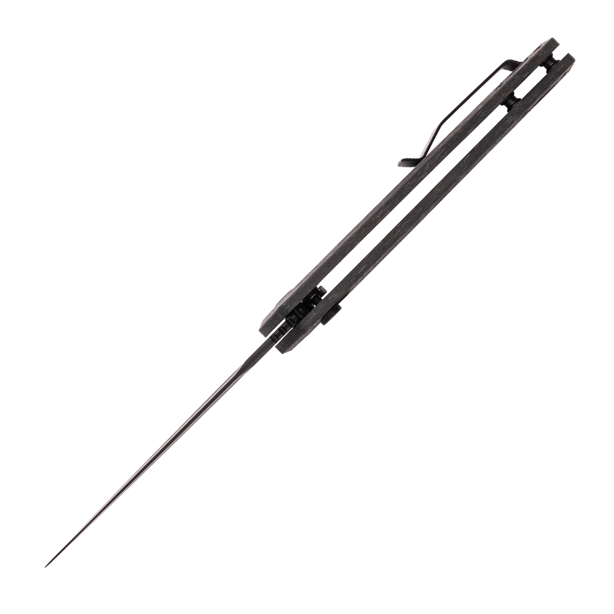 TEKTO F3 Charlie Forged Carbon 3.8in Plain Black Drop Point Black Accents TKF3R-CCBK-D2BK1-A1 View 3