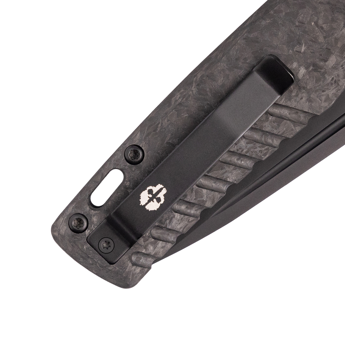 TEKTO F3 Charlie Forged Carbon 3.8in Plain Black Drop Point Black Accents TKF3R-CCBK-D2BK1-A1 View 6