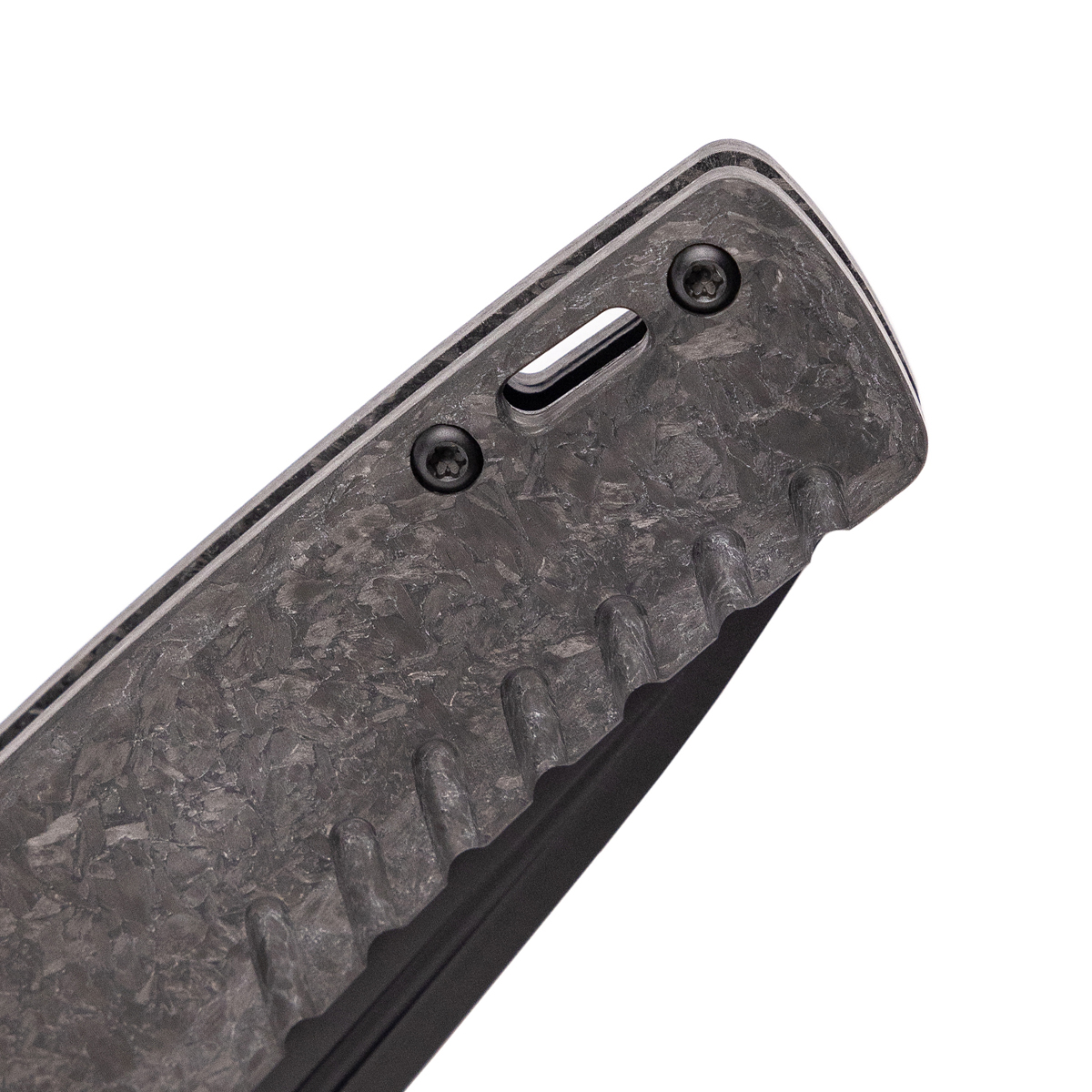 TEKTO F3 Charlie Forged Carbon 3.8in Plain Black Drop Point Black Accents TKF3R-CCBK-D2BK1-A1 View 5