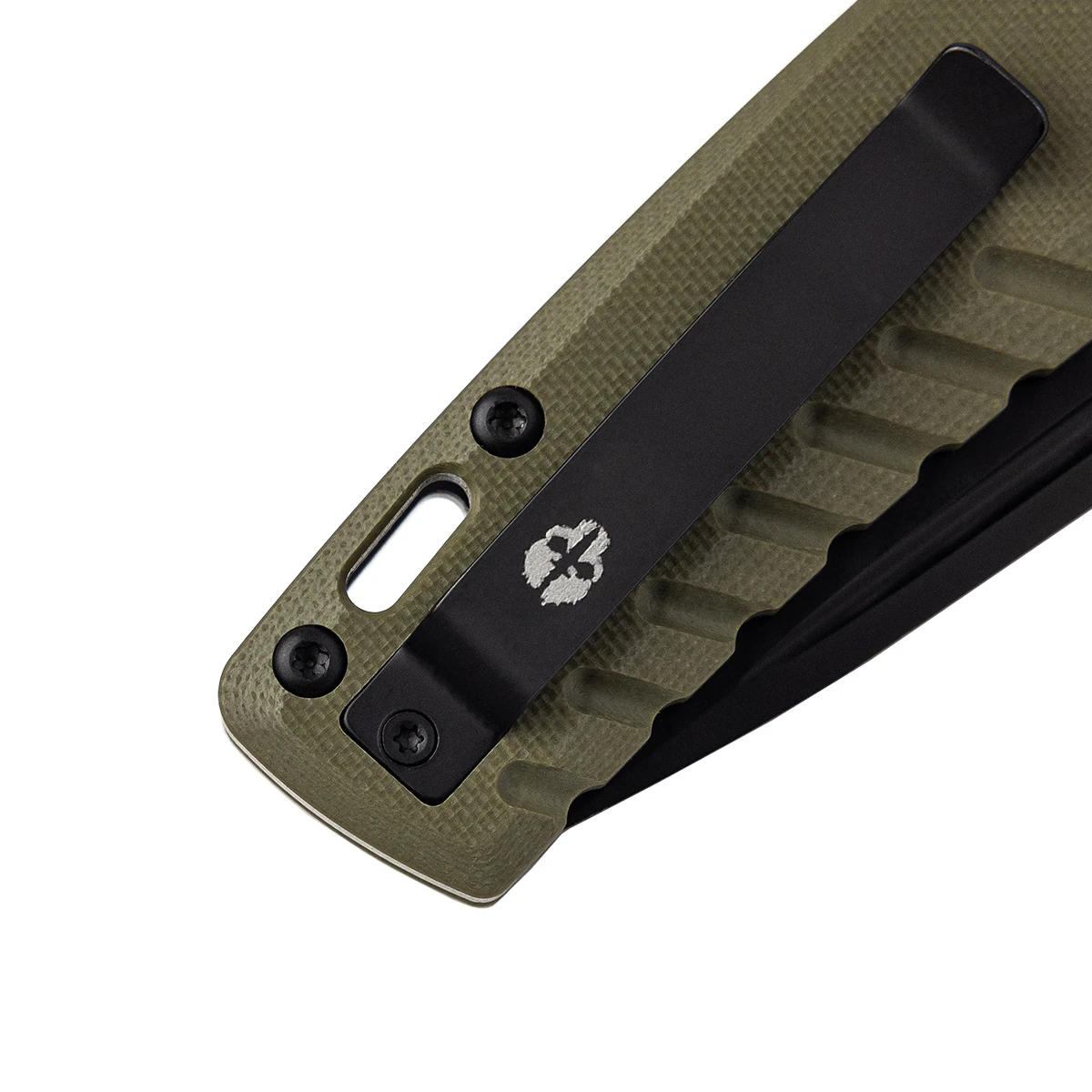 TEKTO F3 Charlie Folding Knife OD Green 3.8 Inch Plain Black Drop Point TKF3R-G1OD-D2BK1-A1 View 6