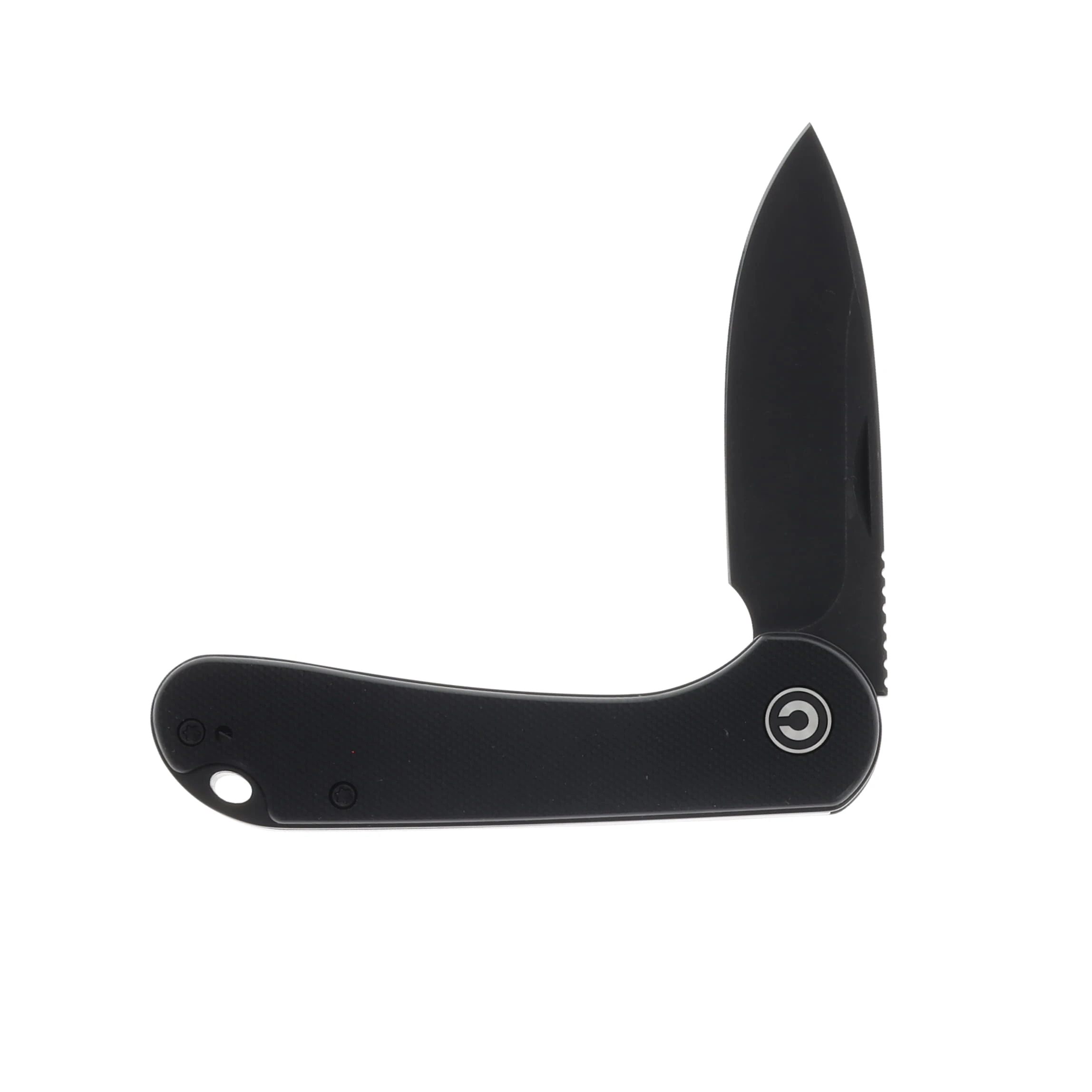 CIVIVI Elementum Folding Knife 2.96in Plain Black Stonewash Drop Point C18062AJ-1 View 2