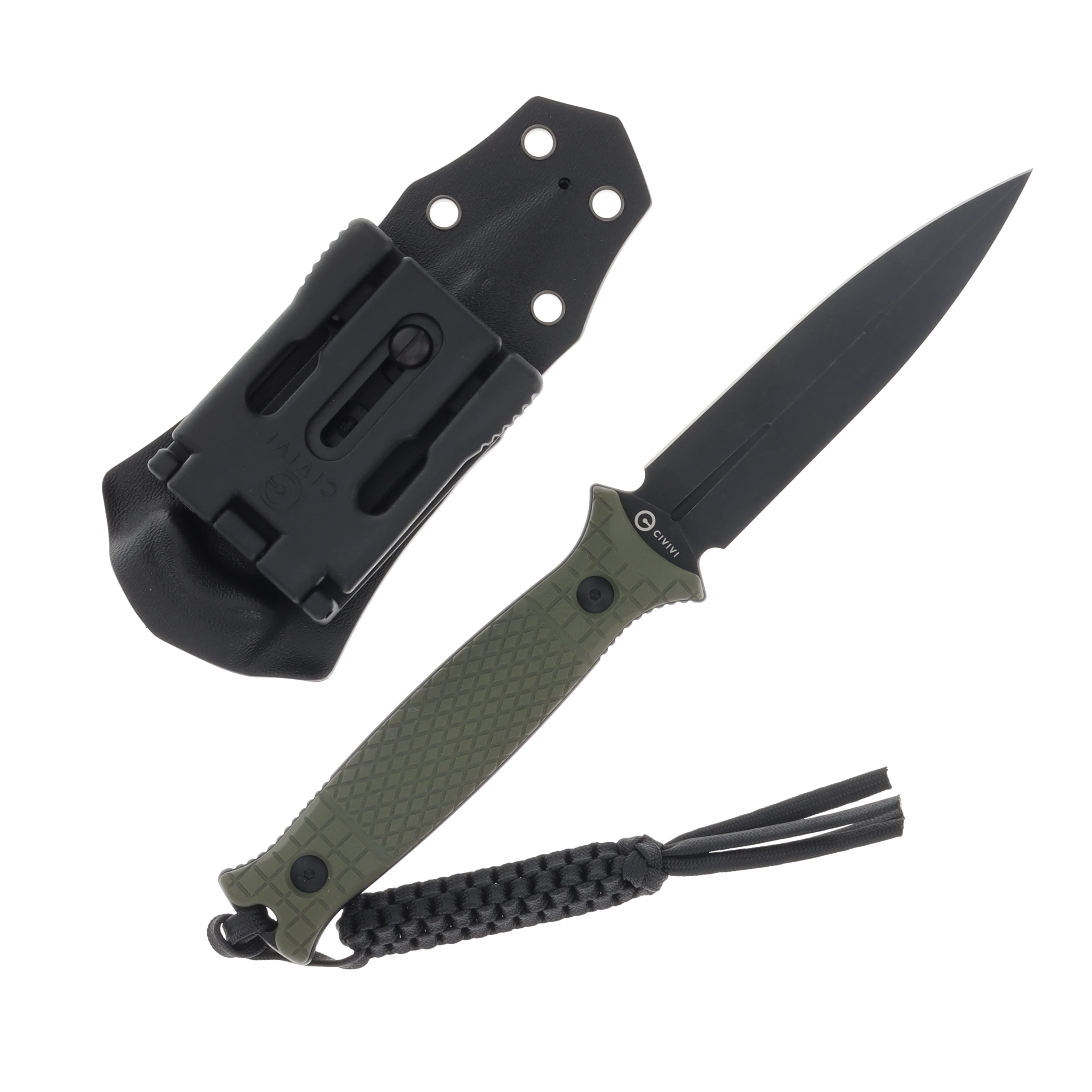 CIVIVI Perfrico OD Green 4.49 Inch Plain Black Stonewash Dagger C23026-2 View 2