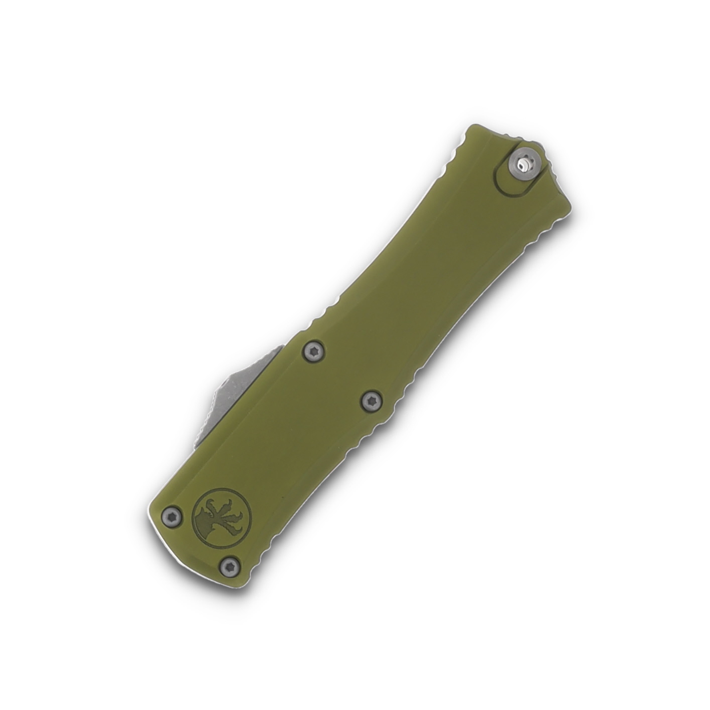 Microtech Knives Hera II Mini OTF Auto OD Green 3in Apocalyptic Dagger AUMT1702M10APOD View 4