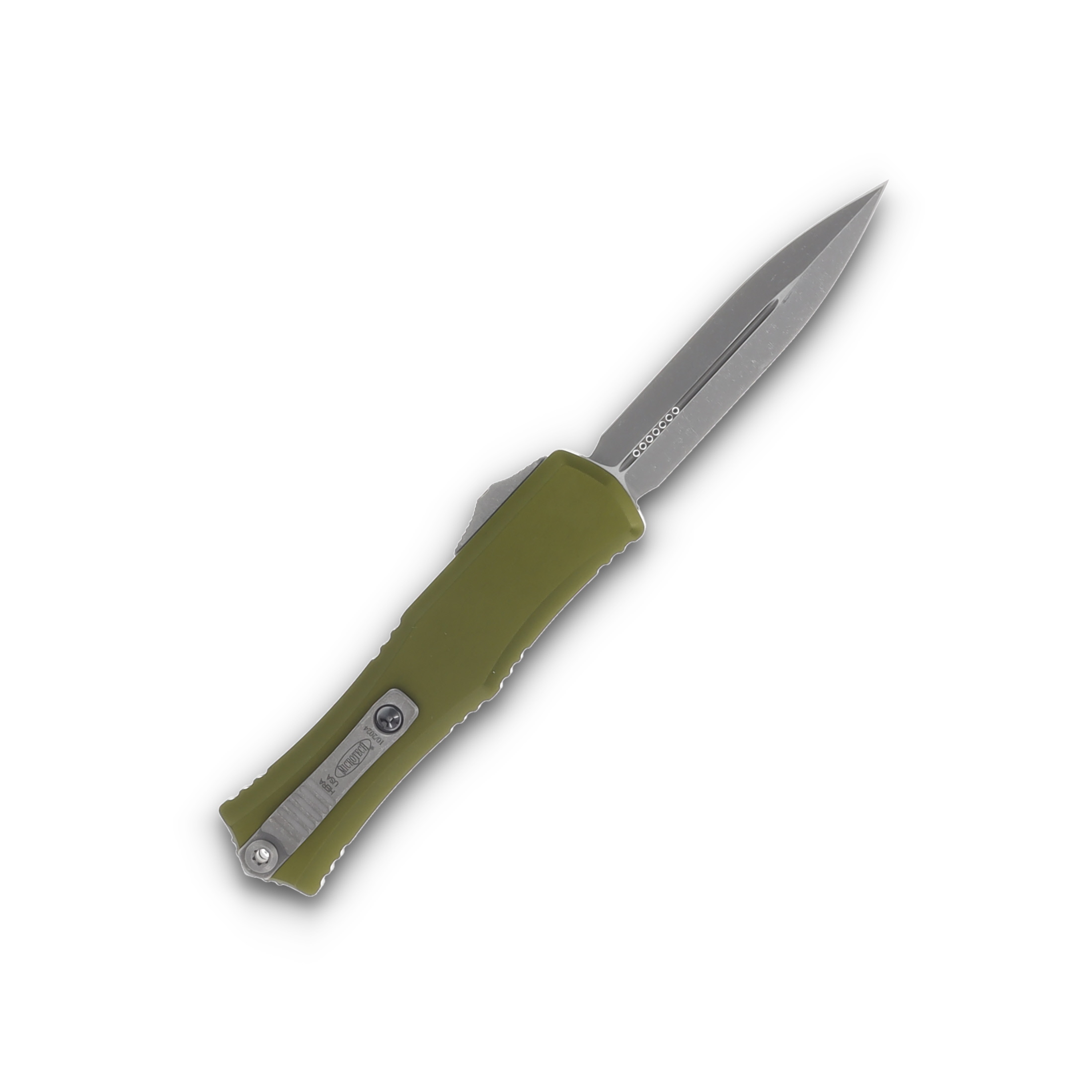 Microtech Knives Hera II Mini OTF Auto OD Green 3in Apocalyptic Dagger AUMT1702M10APOD View 2