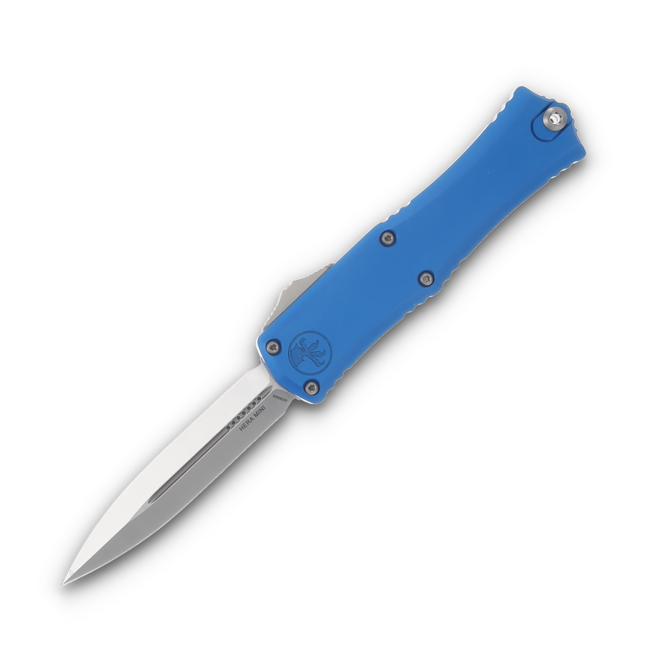 Microtech Knives Hera II Mini OTF Auto Blue 3in Satin Dagger AUMT1702M4BL View 1