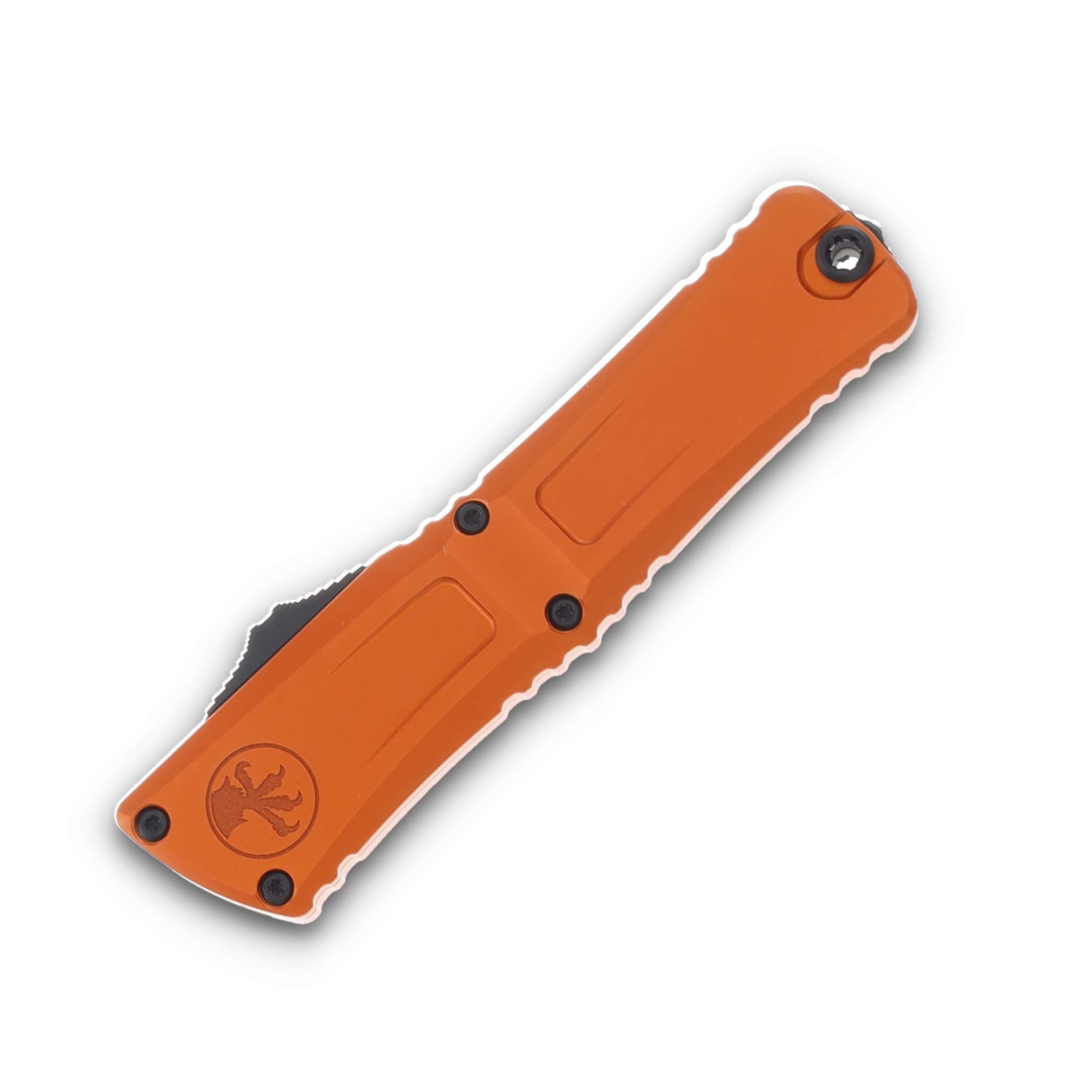 Microtech Knives OTF Combat Troodon Gen III Orange 4.0in Black Drop Point AUMT11431OR View 3