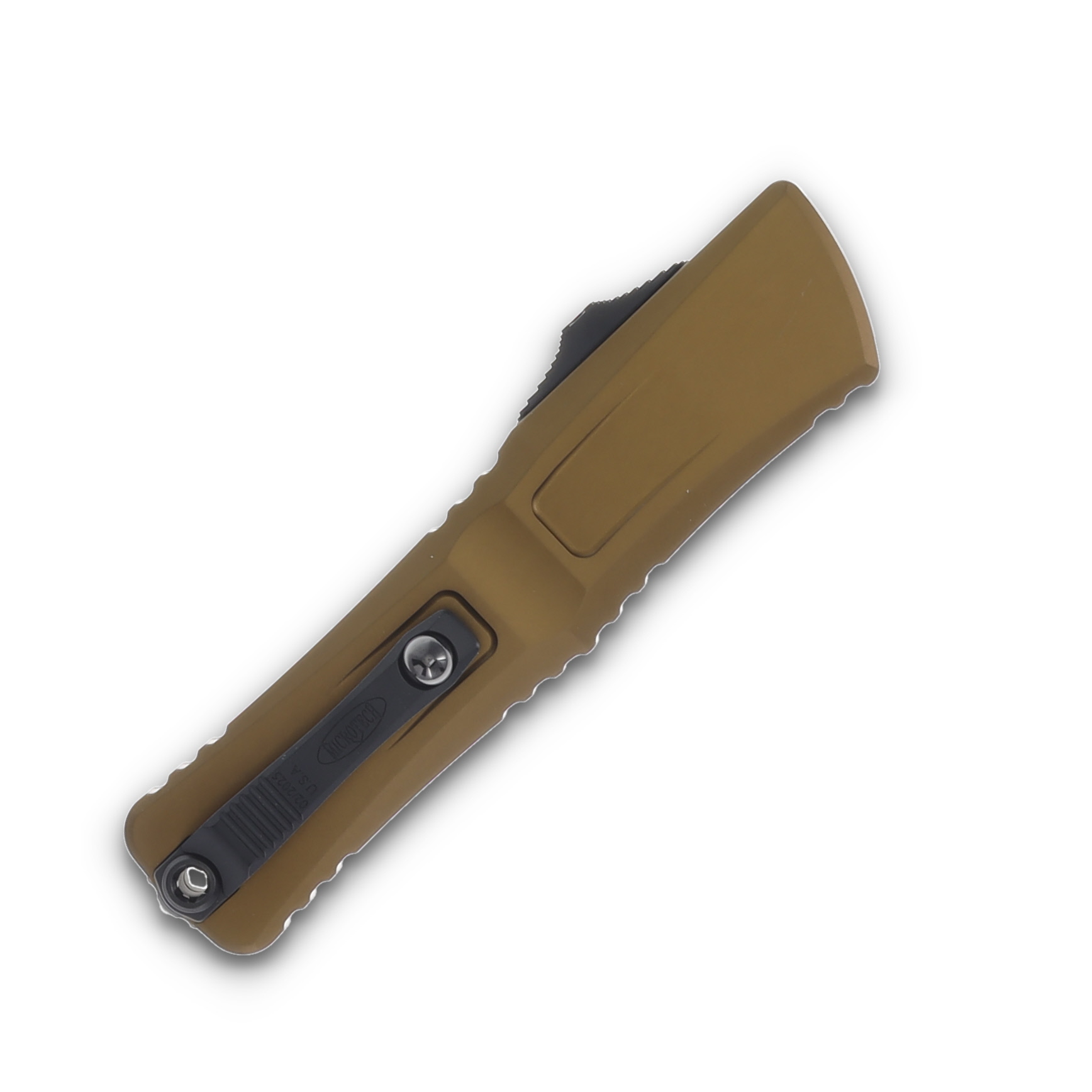 Microtech Knives OTF Combat Troodon Gen III Tan 4.0in PS Satin Drop Point AUMT11432TA View 4