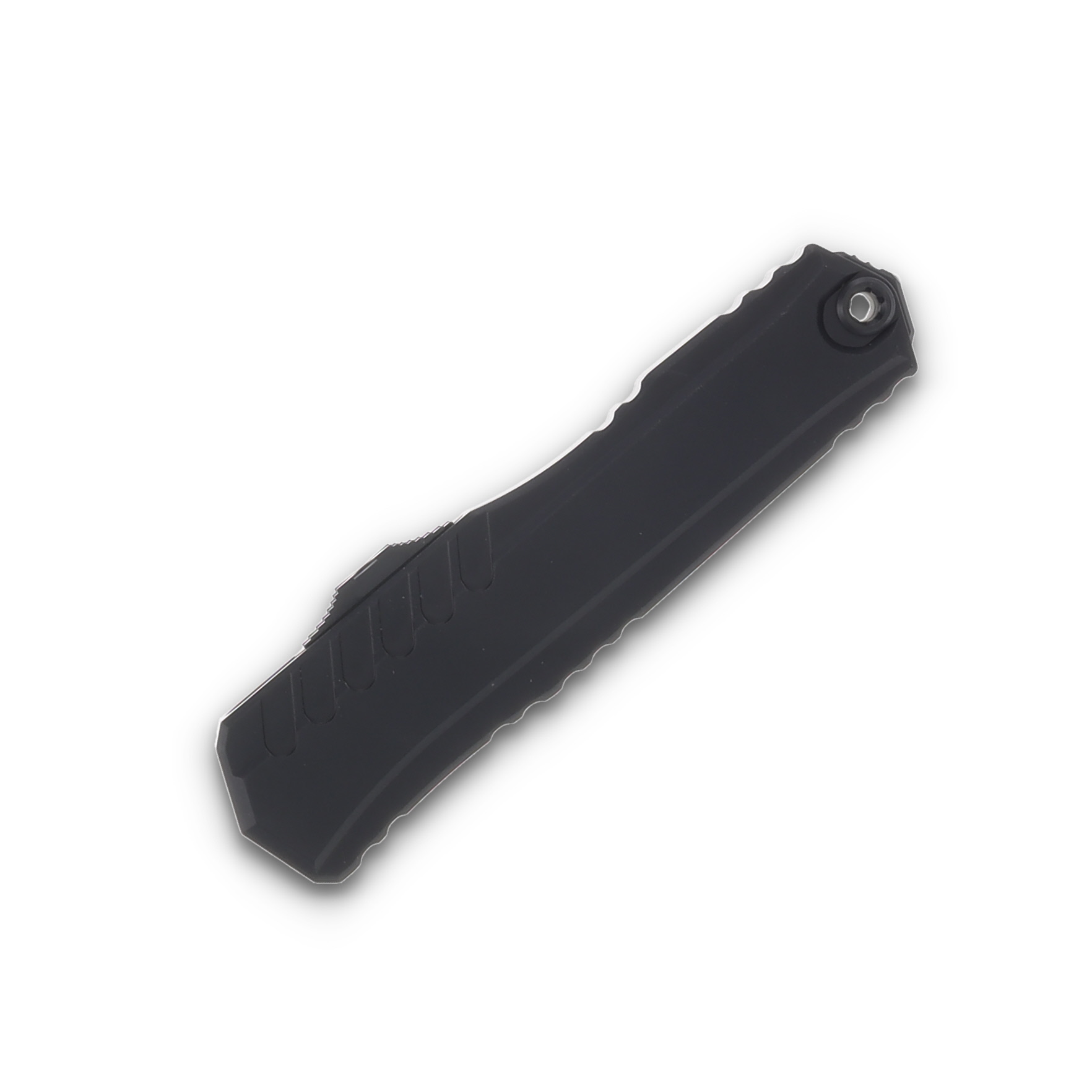 Microtech Knives Cypher II OTF Auto Tactical Black 3.5in Part Serrated Blade AUMT12412T View 3