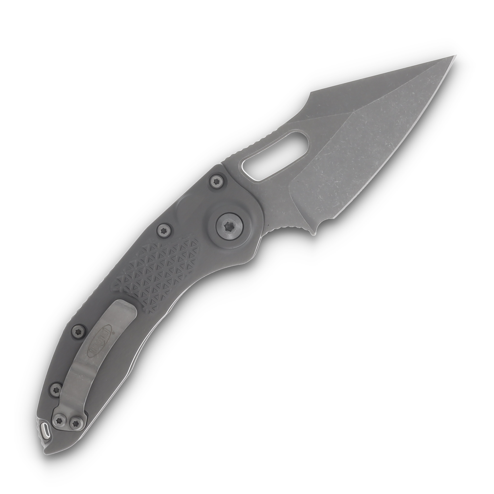 Microtech Stitch Automatic Knife Apocalyptic Drop Point/Natural Clear AUMT16910APNC View 2