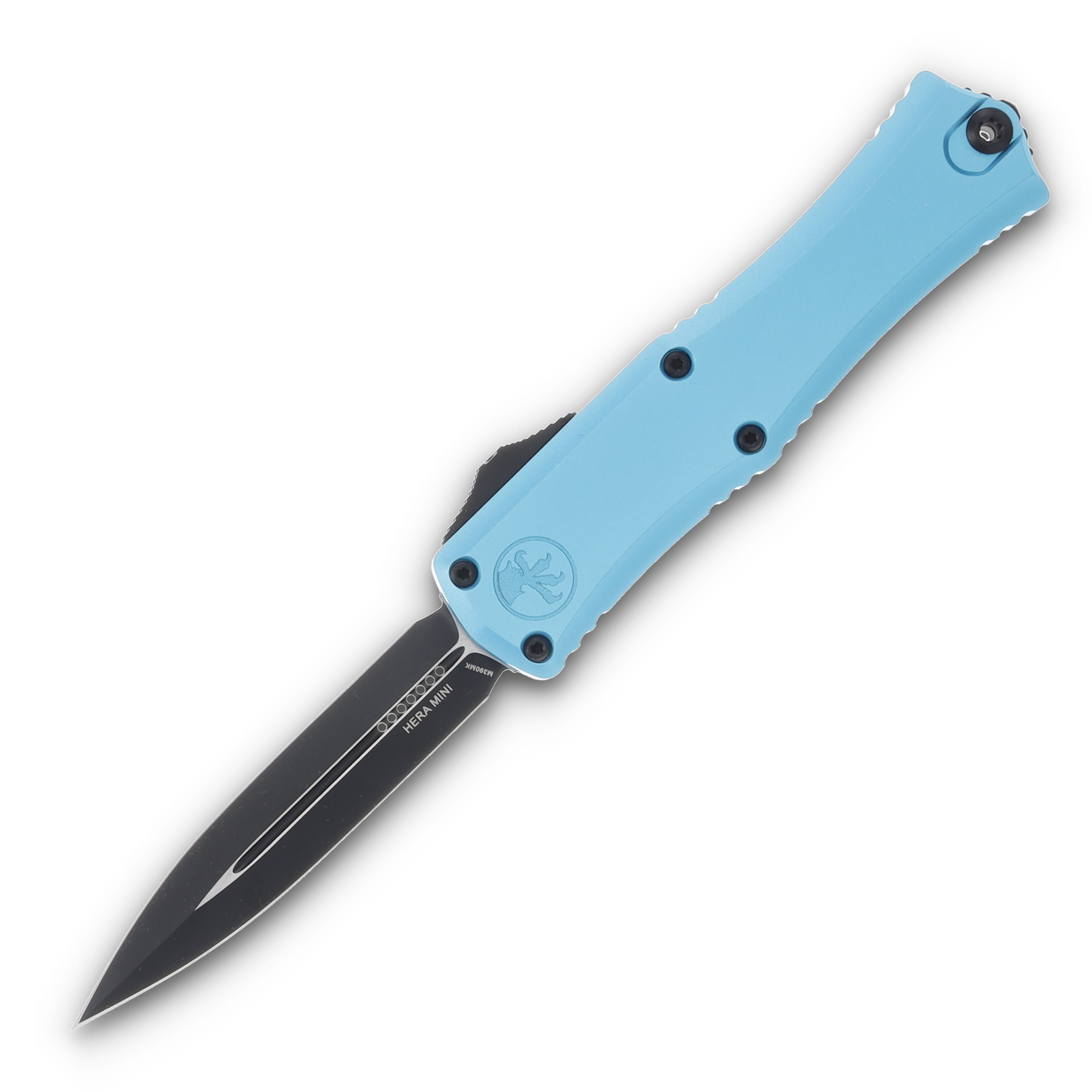 Microtech Hera II Mini OTF Automatic Knife Black Dagger/Turquoise AUMT1702M1TQ View 1