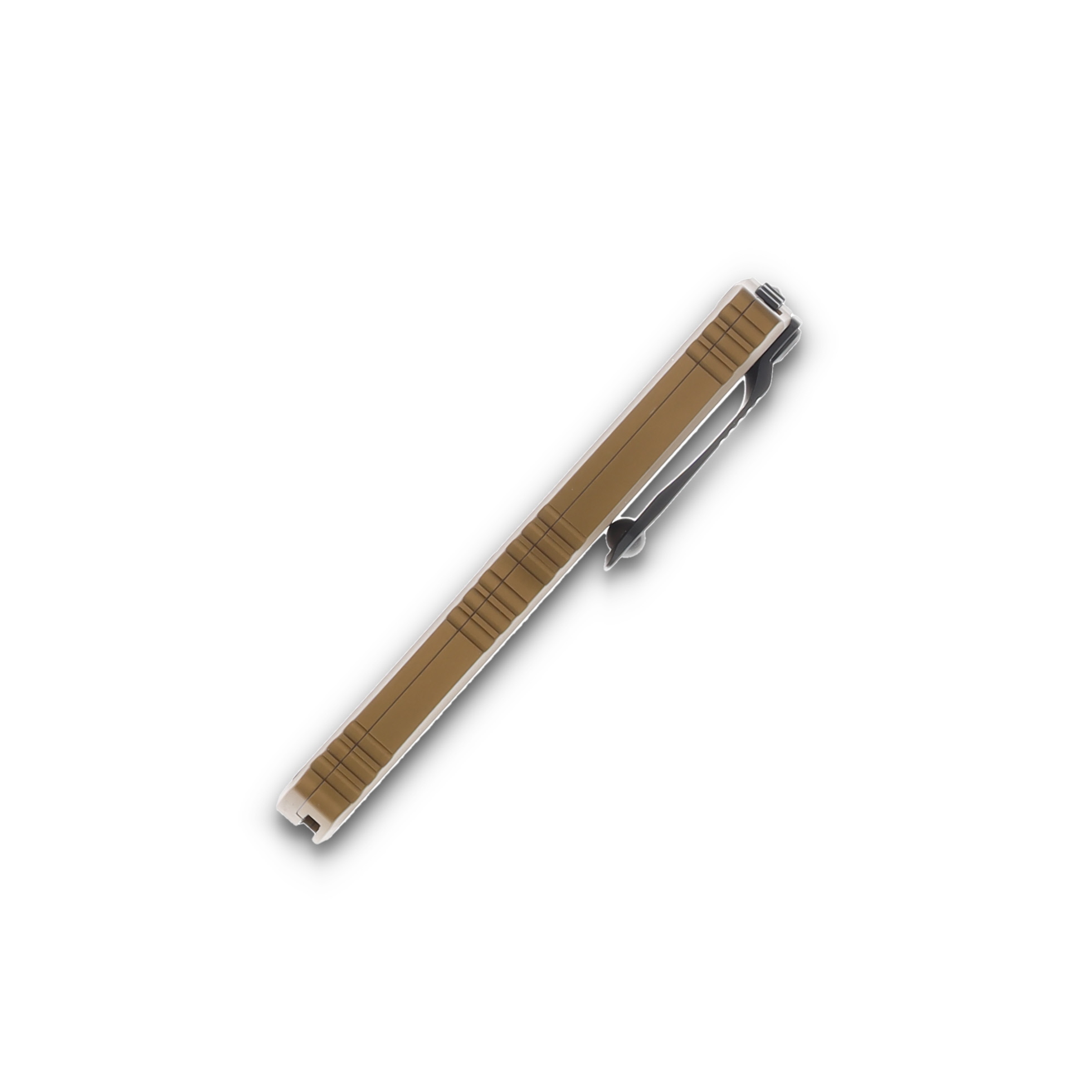 Microtech Hera II Mini OTF Automatic Knife Black Half Serrated/Tan AUMT1703M2TA View 6