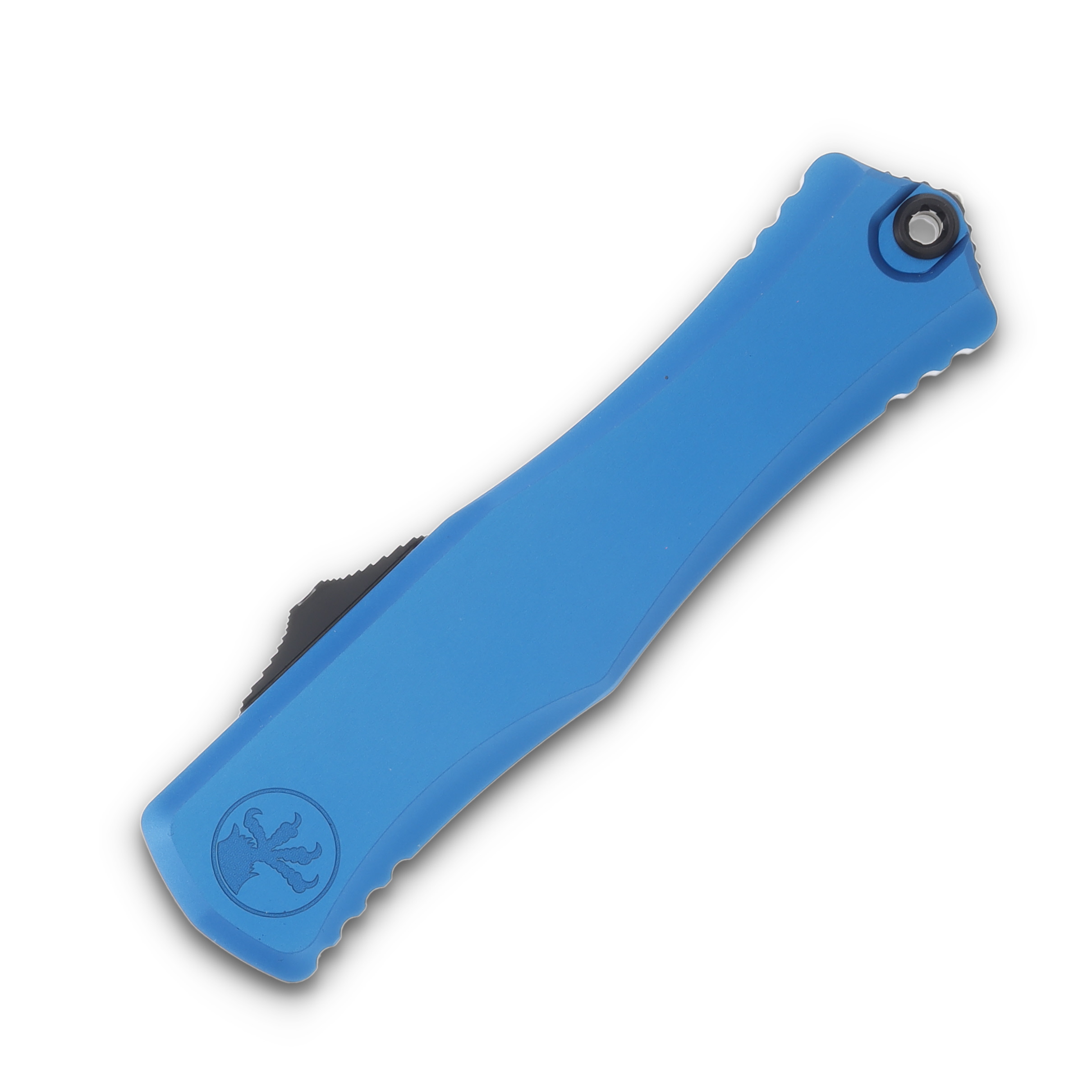 Microtech Hera II OTF Automatic Knife Satin Recurve/Blue AUMT17054BL View 3