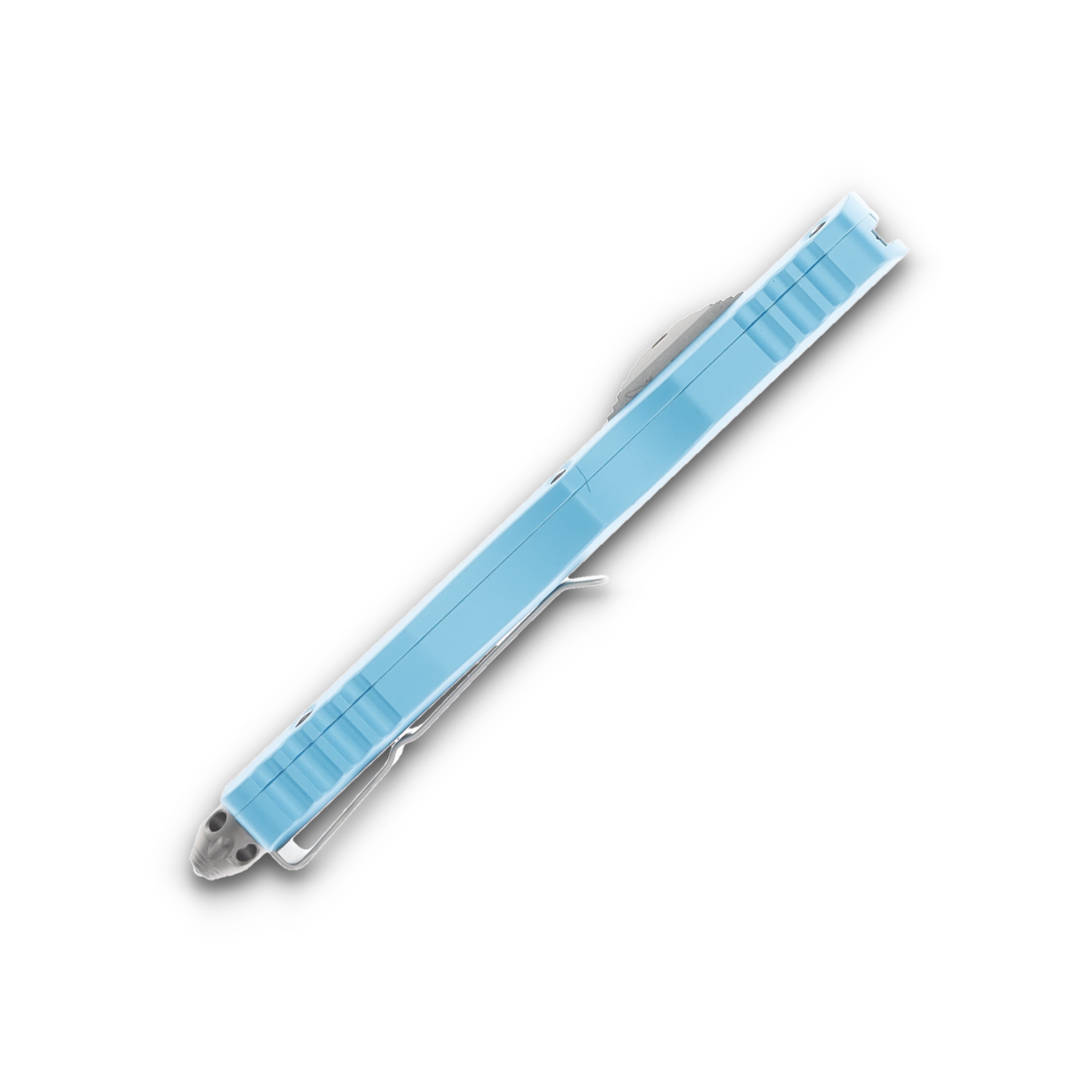 Microtech Knives Dirac Delta DE OTF Auto Turquoise 3.75in Satin Dagger AUMT2274TQ View 6