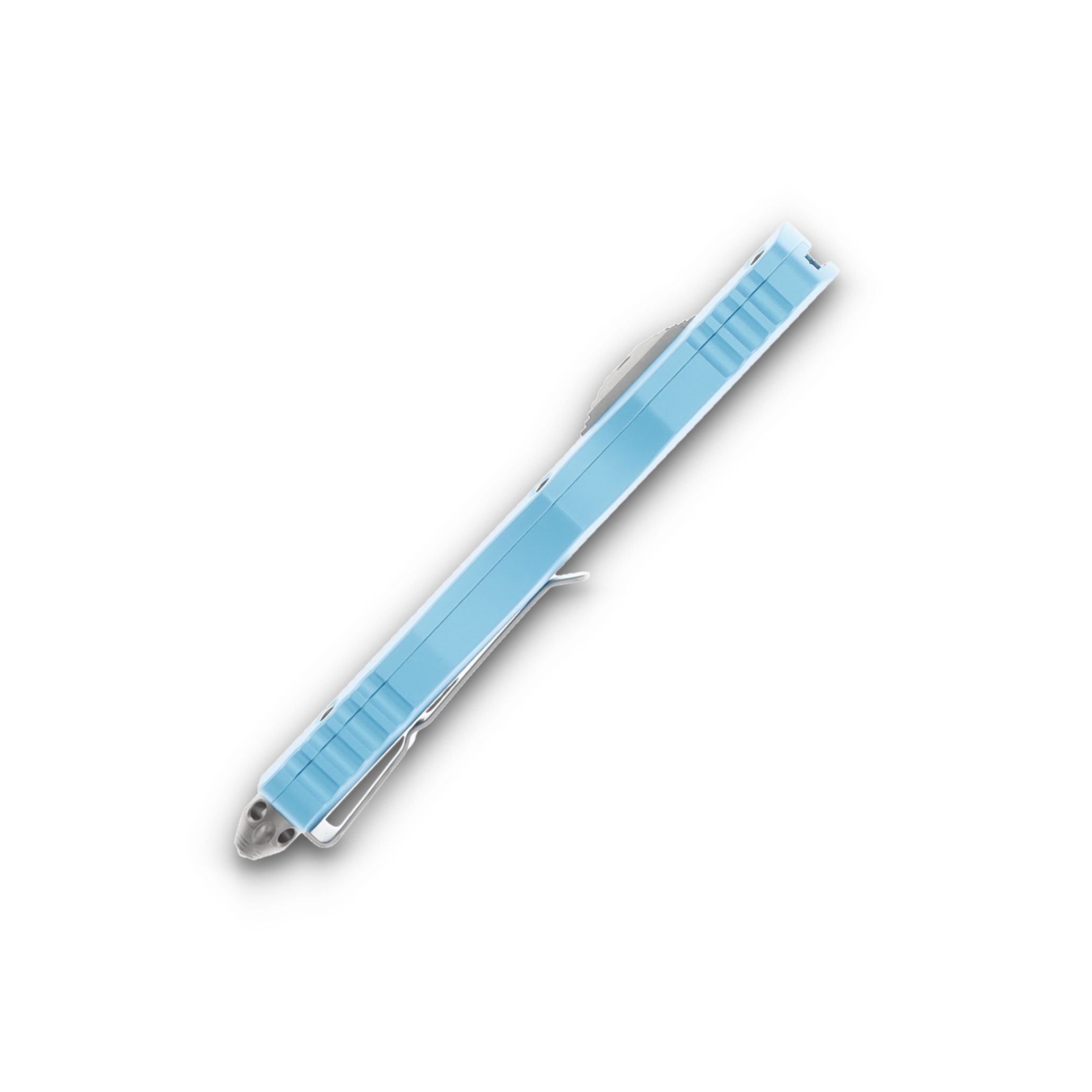 Microtech Knives Dirac Delta DE OTF Auto Turquoise 3.75in Full Serr Dagger AUMT2276TQ View 5