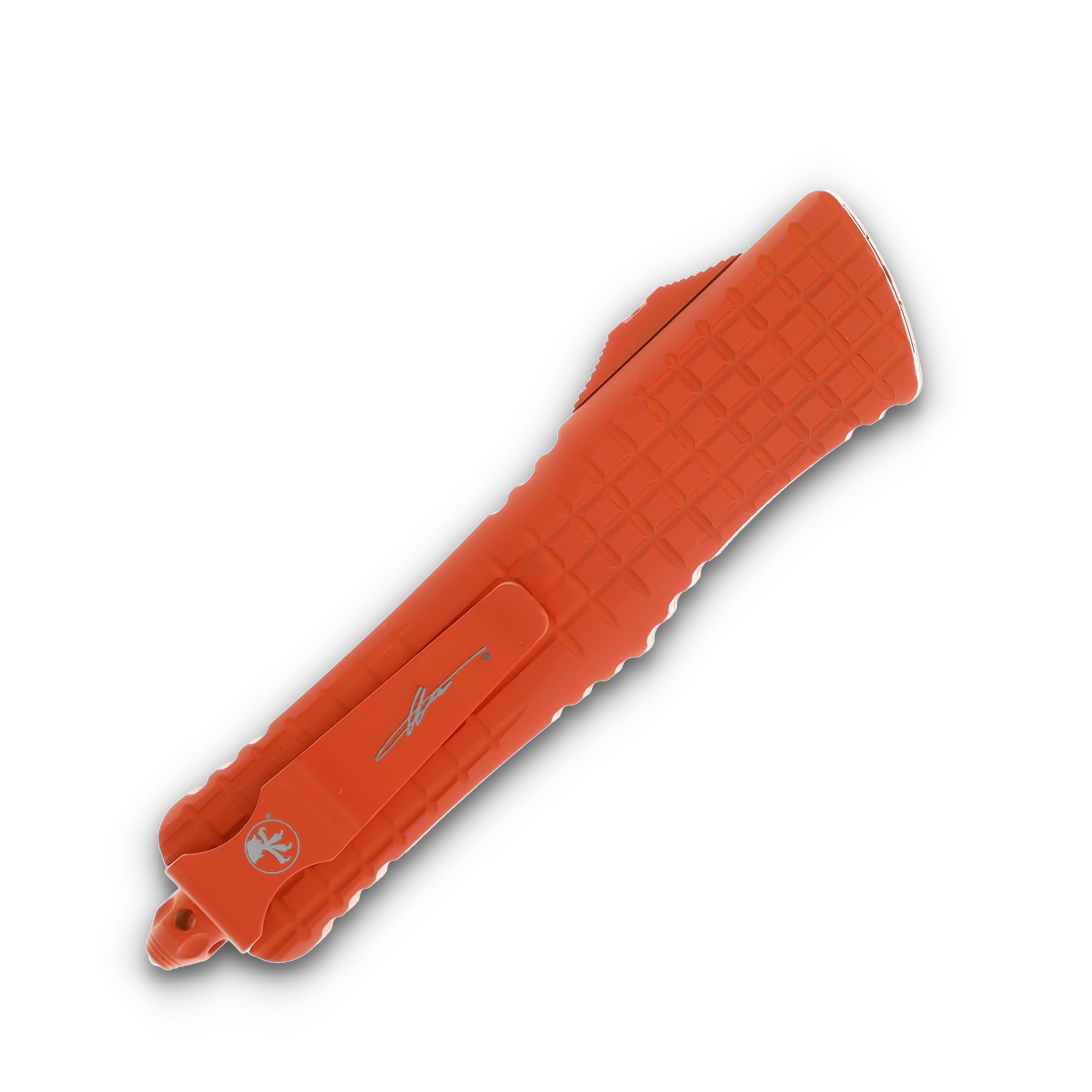 Microtech Knives SS Combat Troodon Orange Cerakote Frag Full Serrated Tanto AUMT1443CTCORS View 4