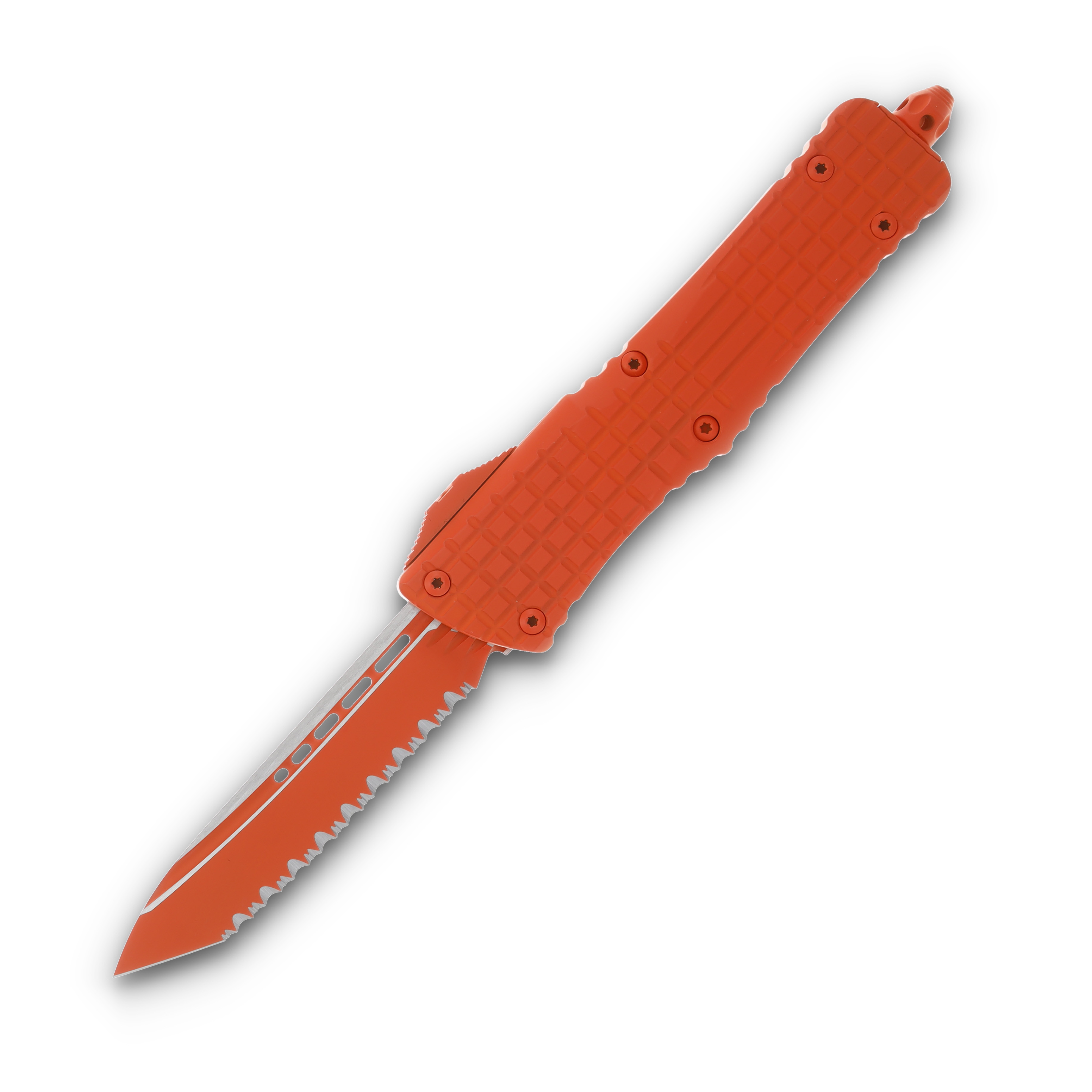 Microtech Knives SS Combat Troodon Orange Cerakote Frag Full Serrated Tanto AUMT1443CTCORS View 1