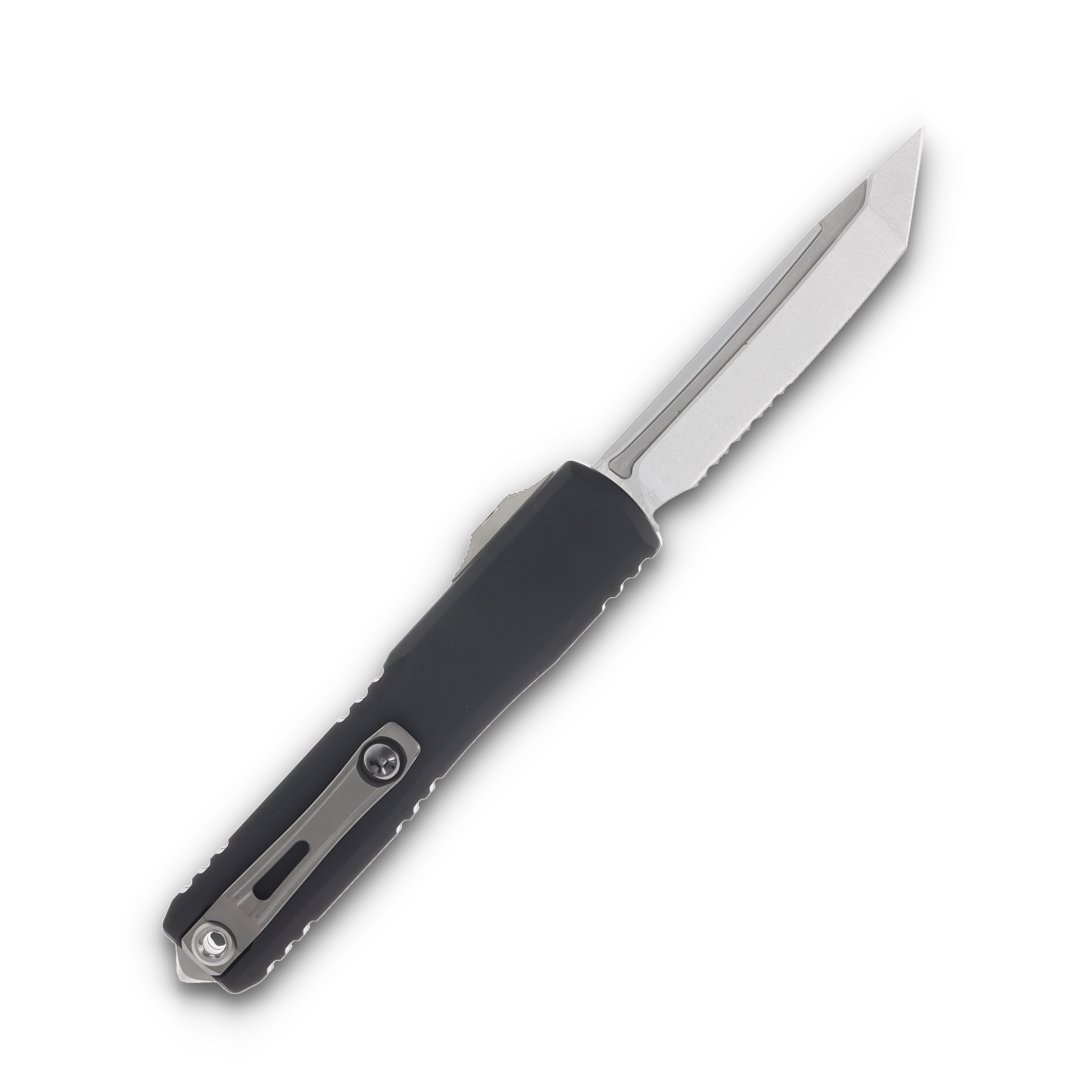 Microtech Knives Ultratech GEN III ZBP OTF 3.55in Part Serr SW Tanto AUMT112311 View 2