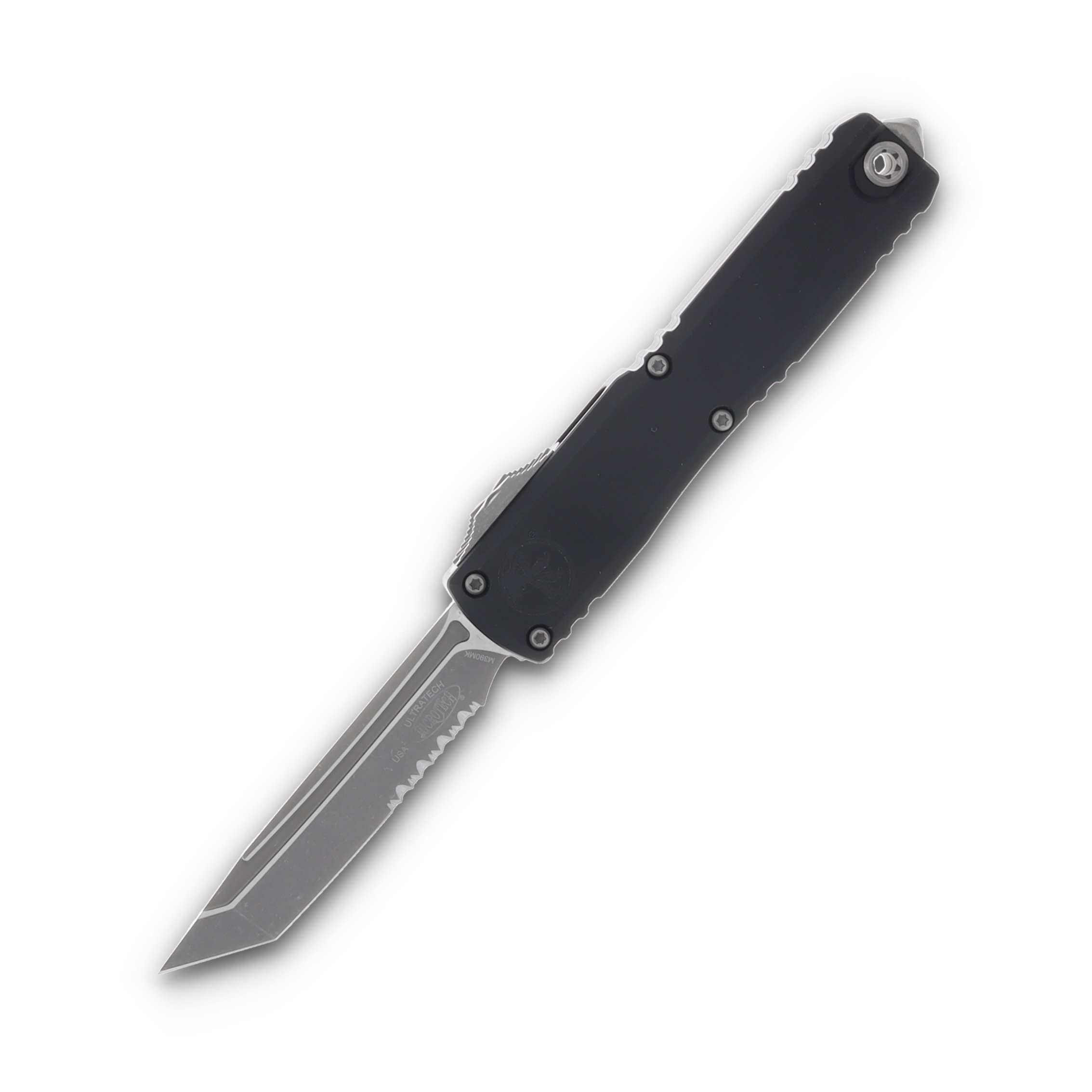 Microtech Knives Ultratech GEN III ZBP OTF 3.55in Part Serr Apoc Tanto AUMT112311AP View 1