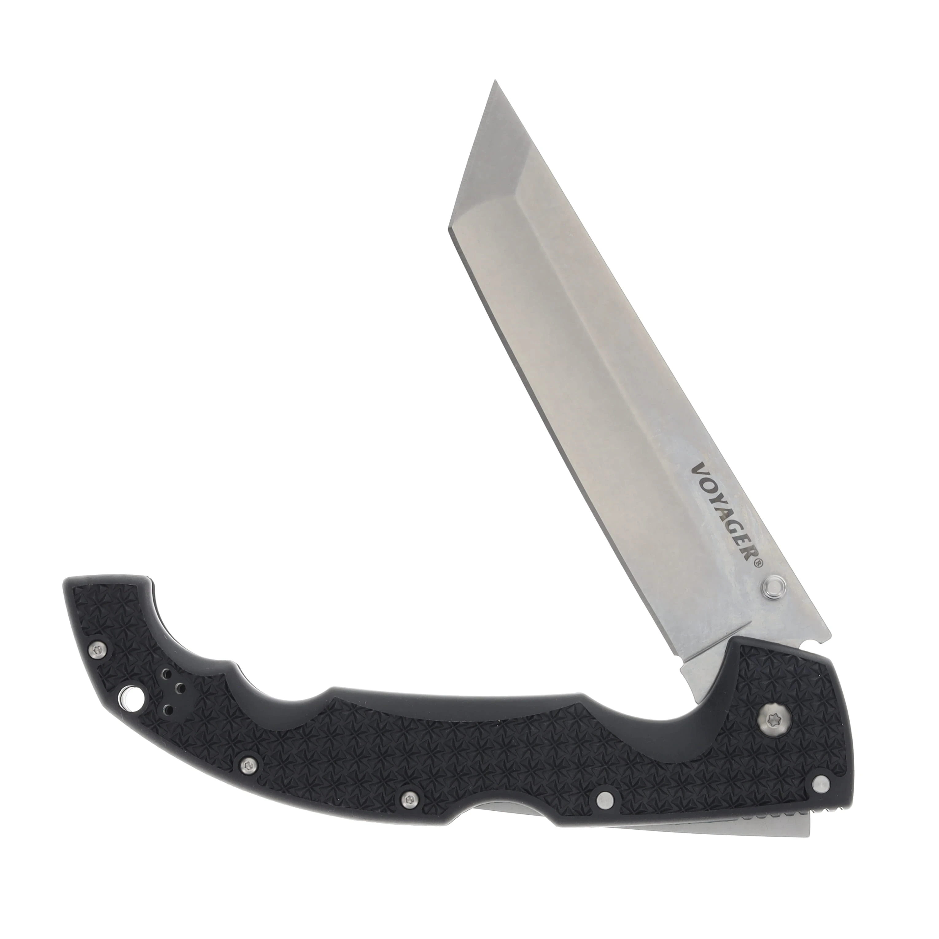Cold Steel XL Voyager Folding Knife 5.5in Plain Stonewash Tanto Blade CS29AXT View 4