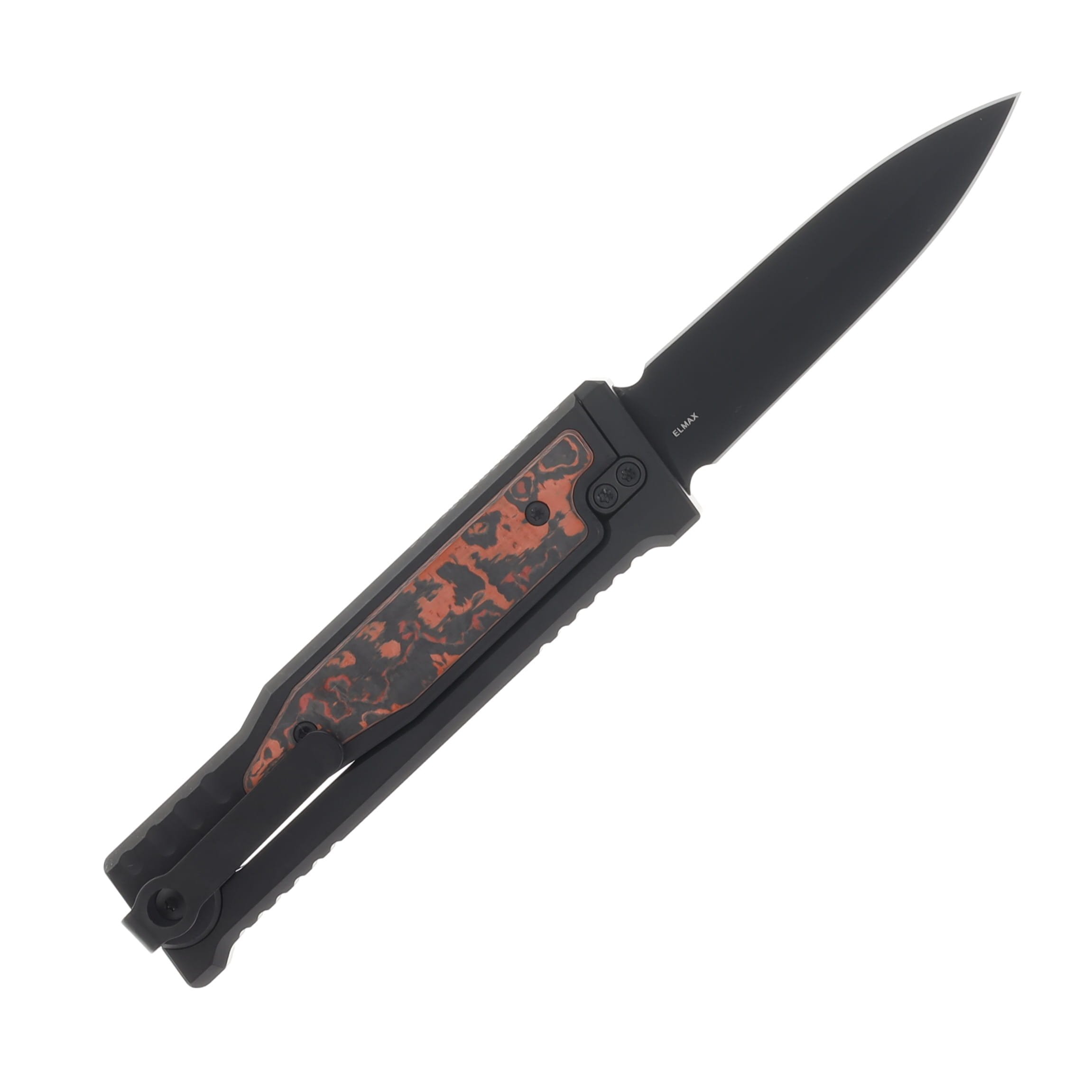 Reate EXO-M Safety Lock Gravity Knife(SMKW Exclusive Lava Flow Fat Carbon) REEXO-M01 View 2