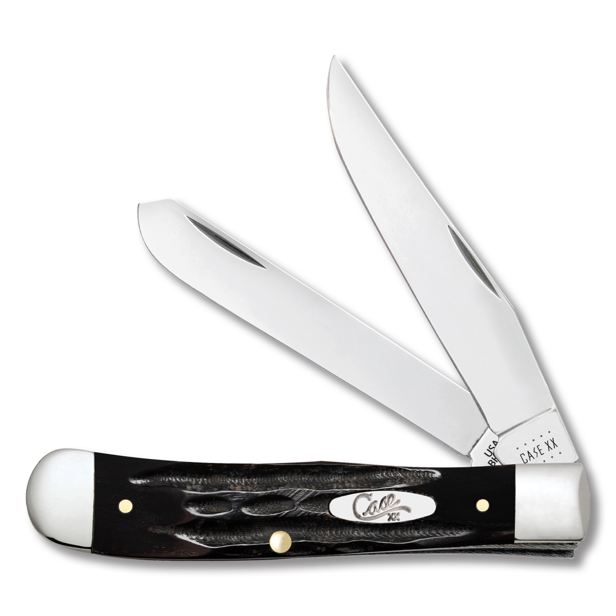 Case Jigged Buffalo Horn Trapper Folding Knife CA65010 View 1