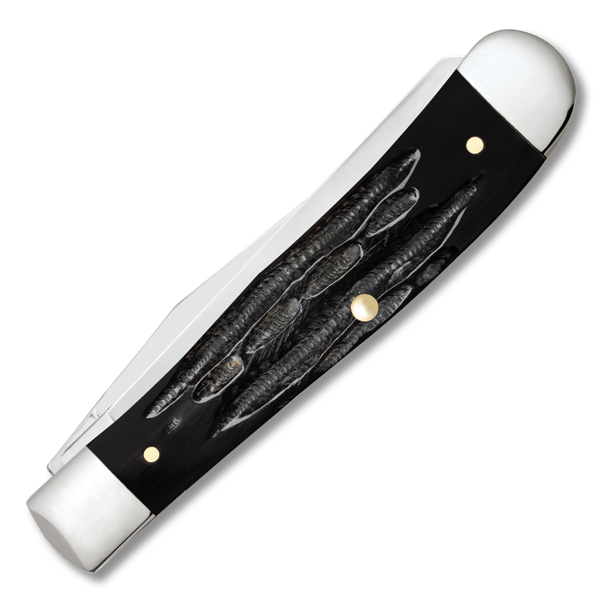 Case Jigged Buffalo Horn Trapper Folding Knife CA65010 View 2