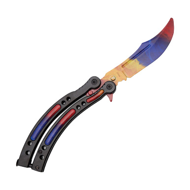 Balisong Trainer Marble Fade View 2