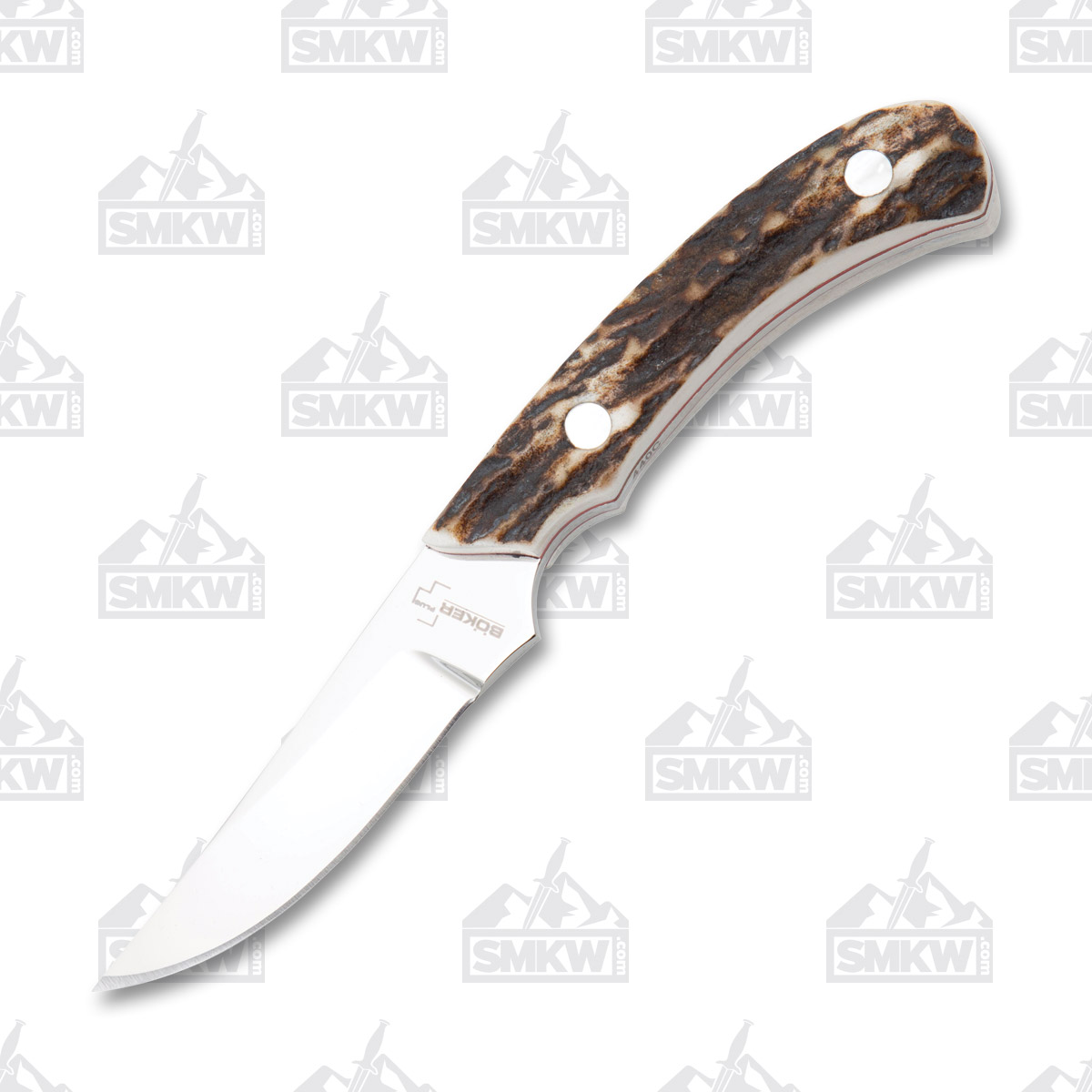 Boker Plus Cowboy Cross Draw Fixed Blade Knife 2.87in Plain Stag Antler BKBO515 View 3