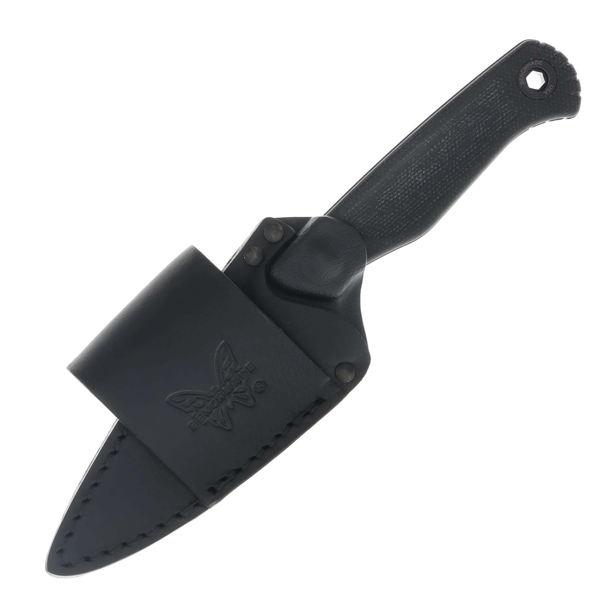 Benchmade Dacian Fixed Blade Canvas Micarta Black 3.54in Spear Point BM203BK-02 View 4