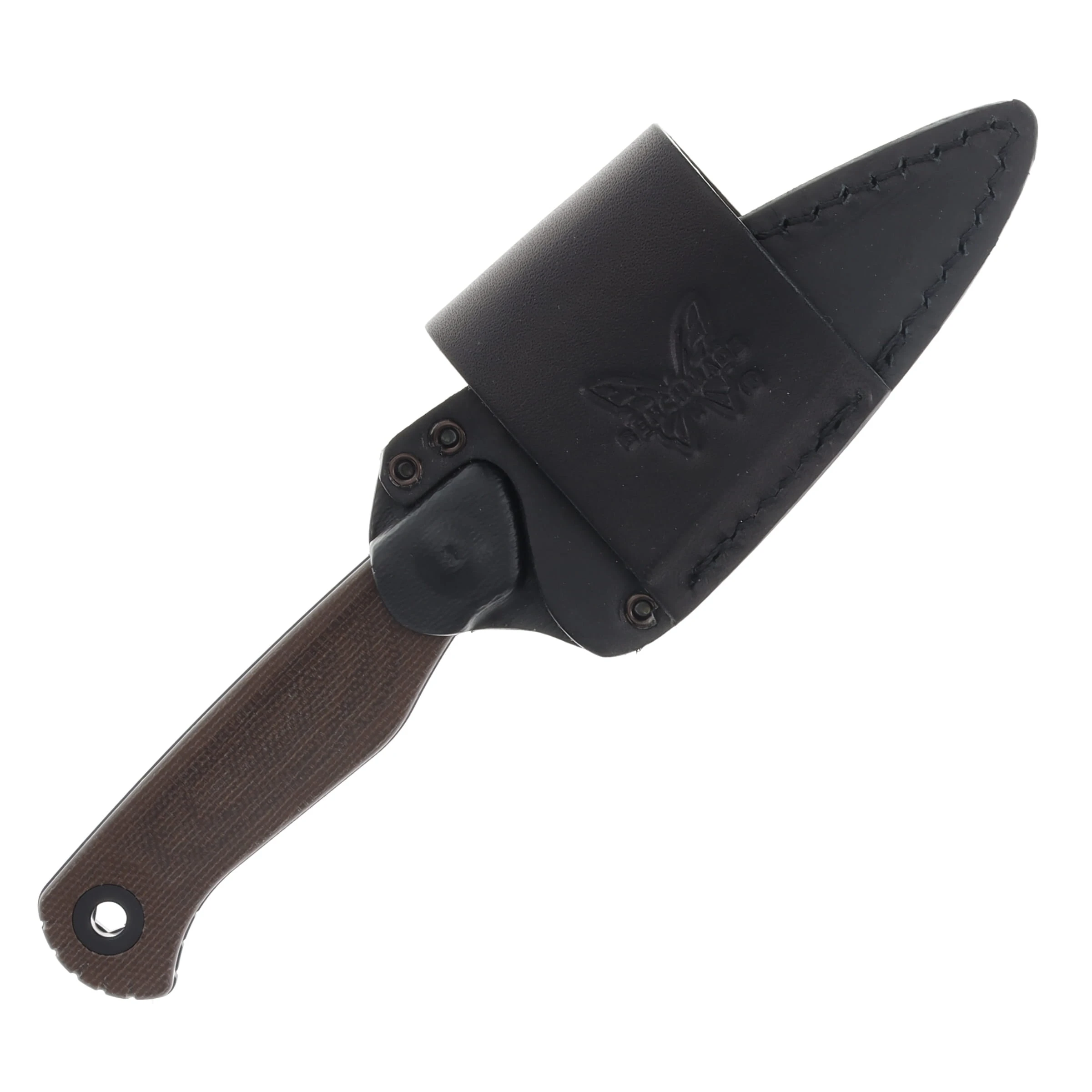 Benchmade Dacian Fixed Blade Brown Micarta 3.54in Blue Spear Point BM203BT-03 View 3