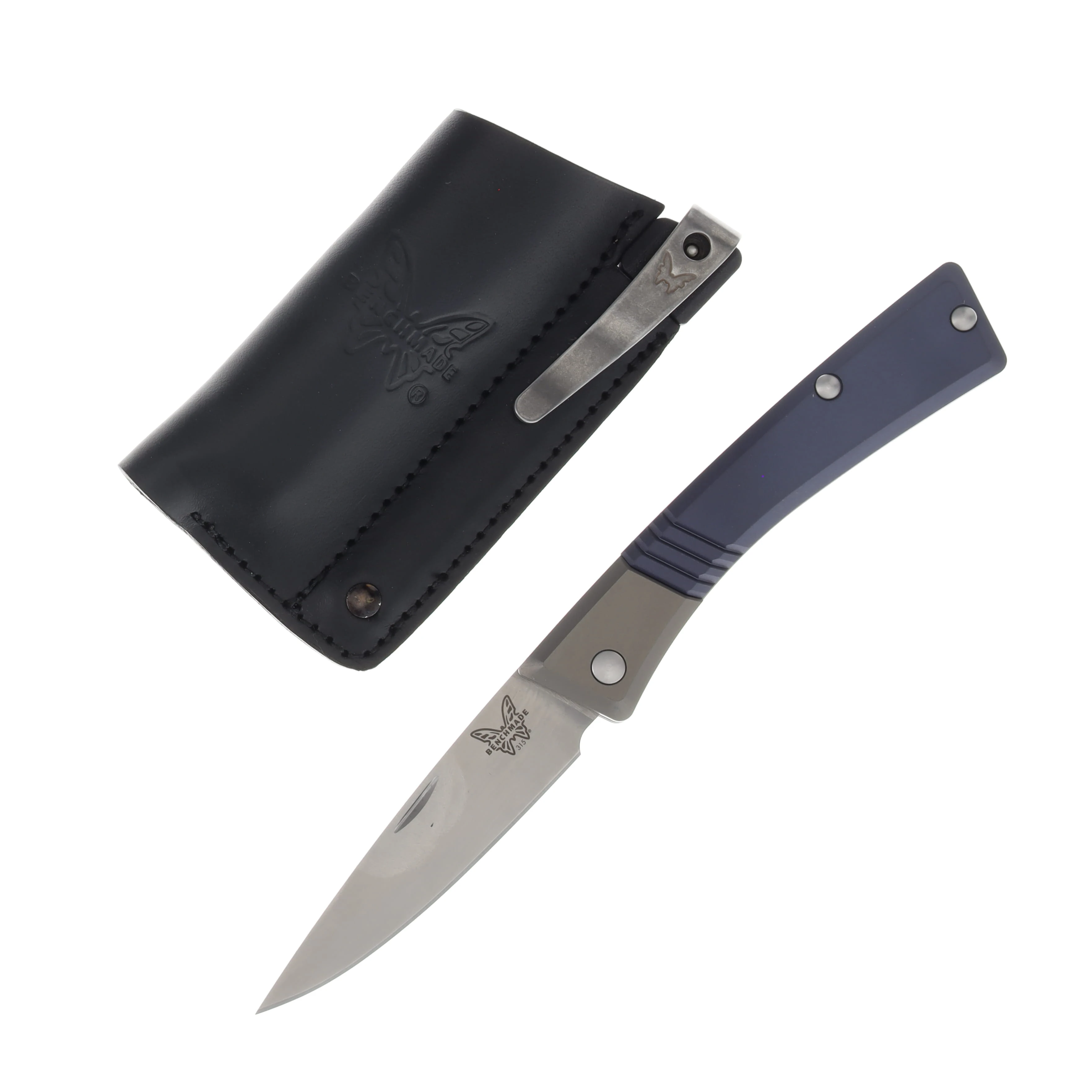 Benchmade Successor Folding Knife Ash Gray - Crater Blue BM315 View 1