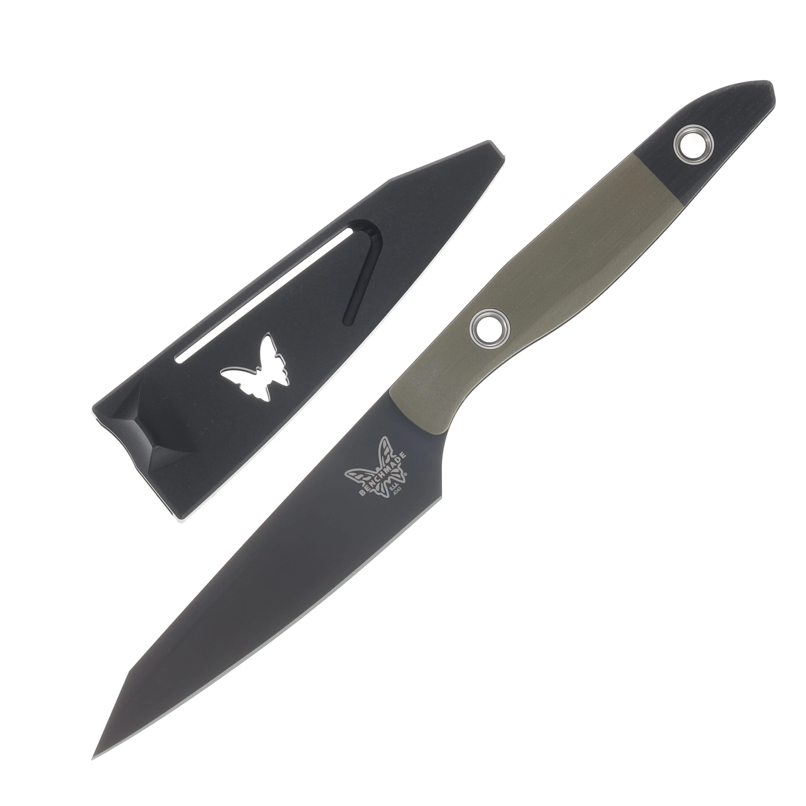 Benchmade True Paring Kitchen Knife OD Green G10 With Black G10 Bolster BM4045BK-01 View 1