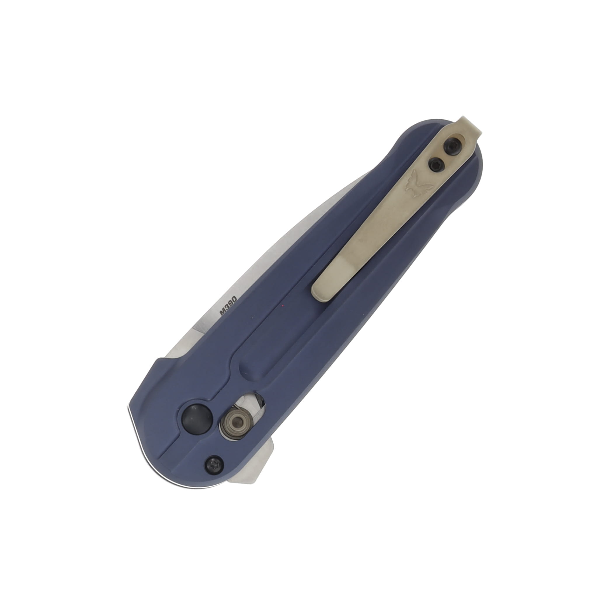 Benchmade Lowden Folding Knife Blue Aluminum 2.79in Cerakote Spear Point BM491 View 5
