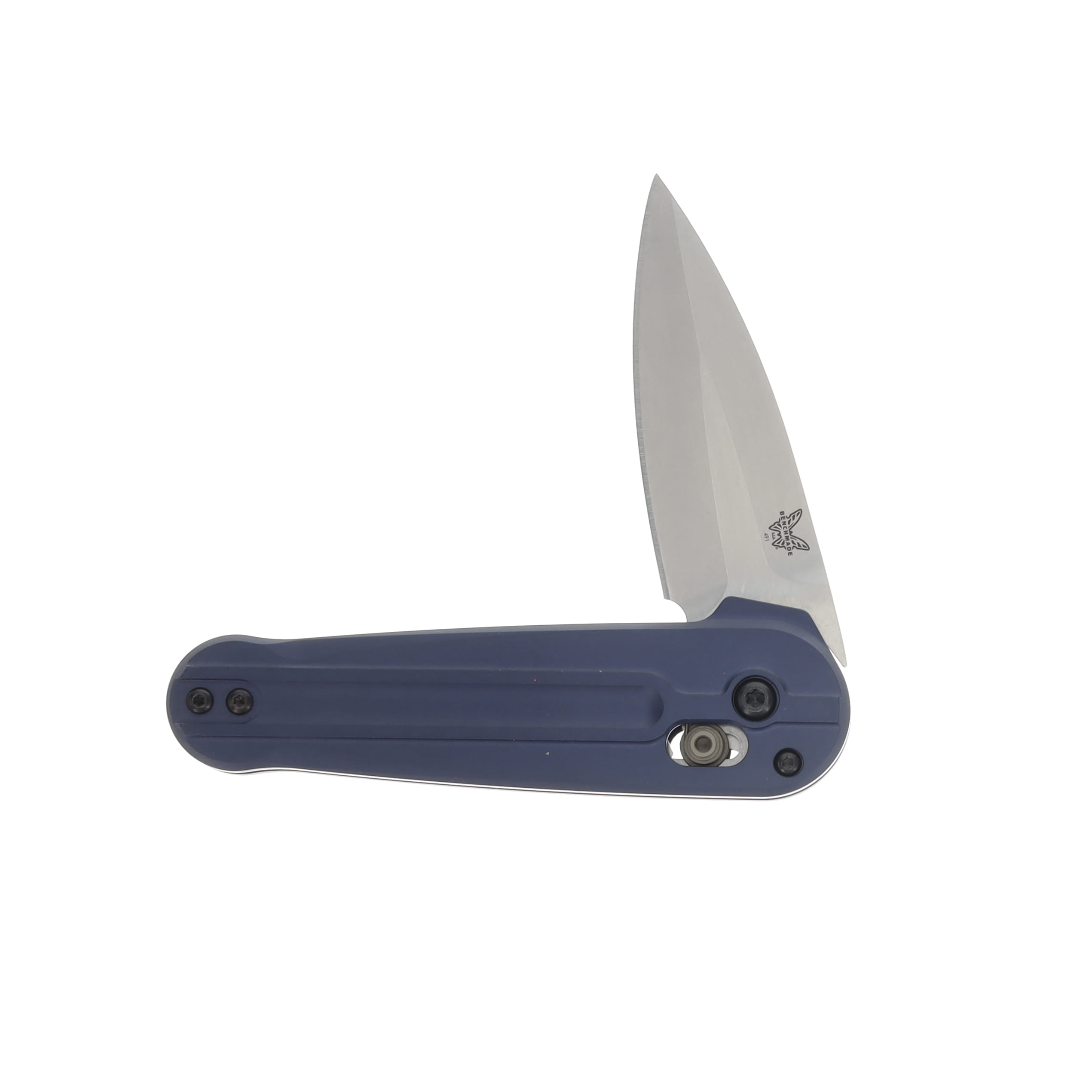Benchmade Lowden Folding Knife Blue Aluminum 2.79in Cerakote Spear Point BM491 View 3